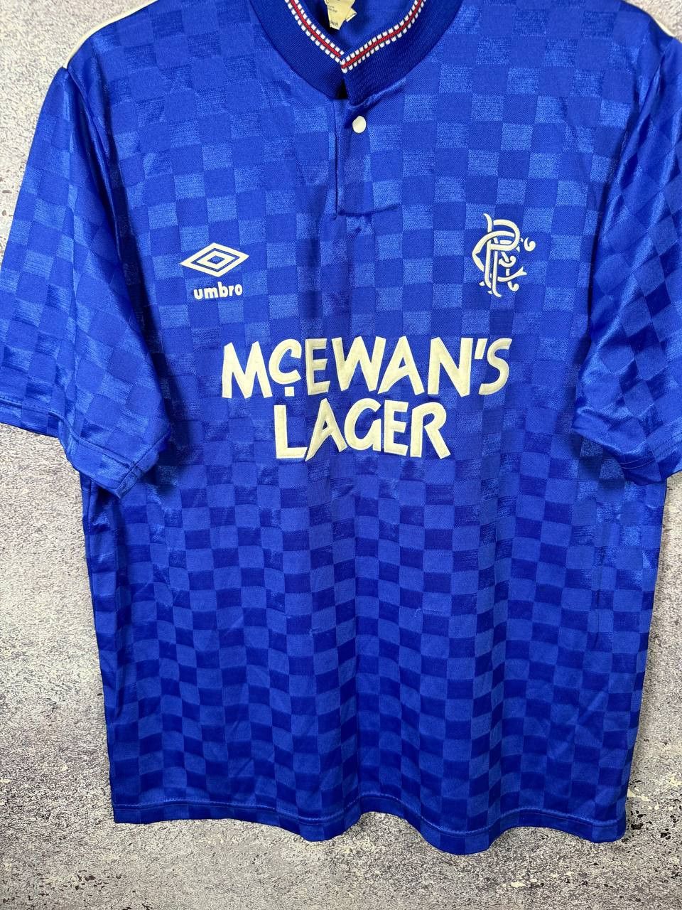 Umbro 80's Vintage Rangers Glasgow 1987/90 Umbro Soccer Jersey Size US M / EU 48-50 / 2 - 4 Thumbnail