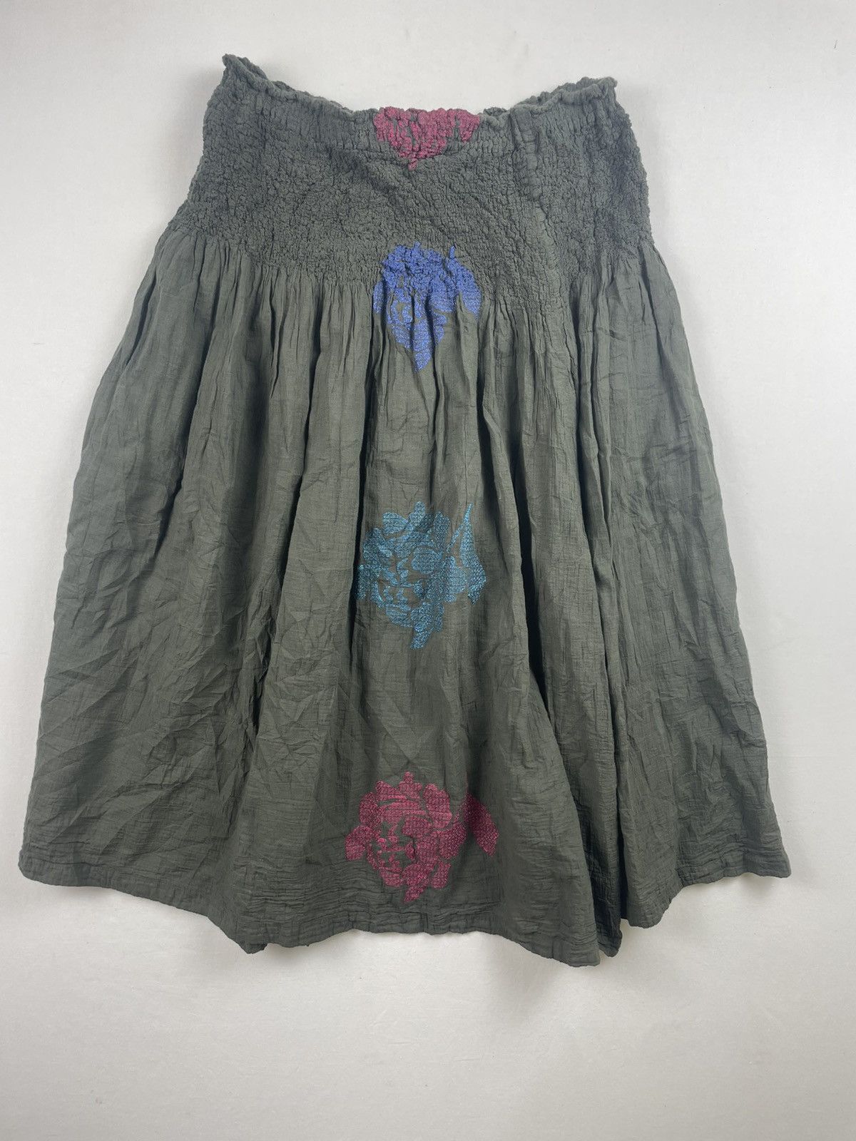 Issey Miyake Issey Miyake Me Flare Skirt With Sashiko Boro Size 22" - 1 Thumbnail