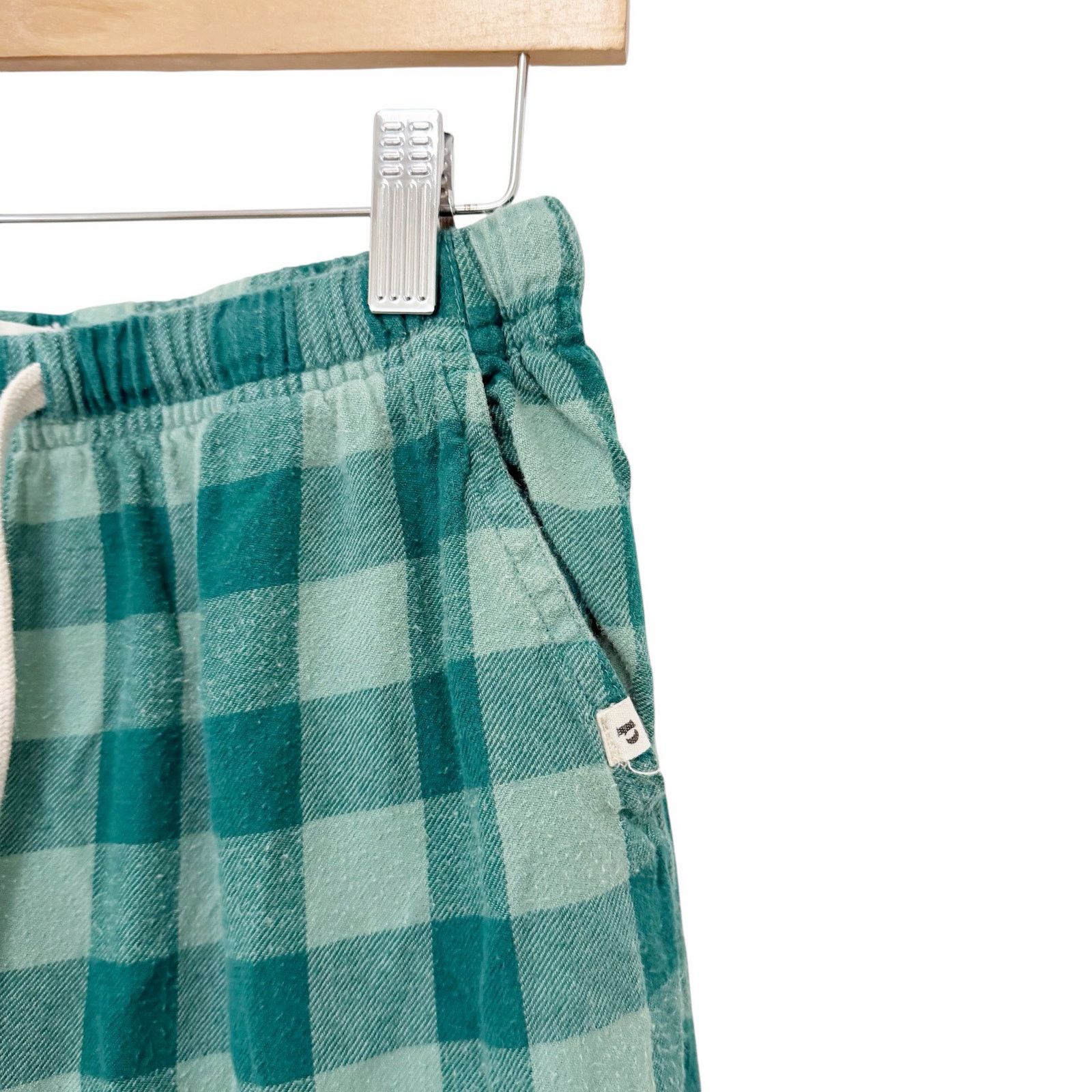 Other Pact Green Plaid Cropped Organic Cotton Pajama Pants Sz S Size 27" / US 4 / IT 40 - 2 Thumbnail