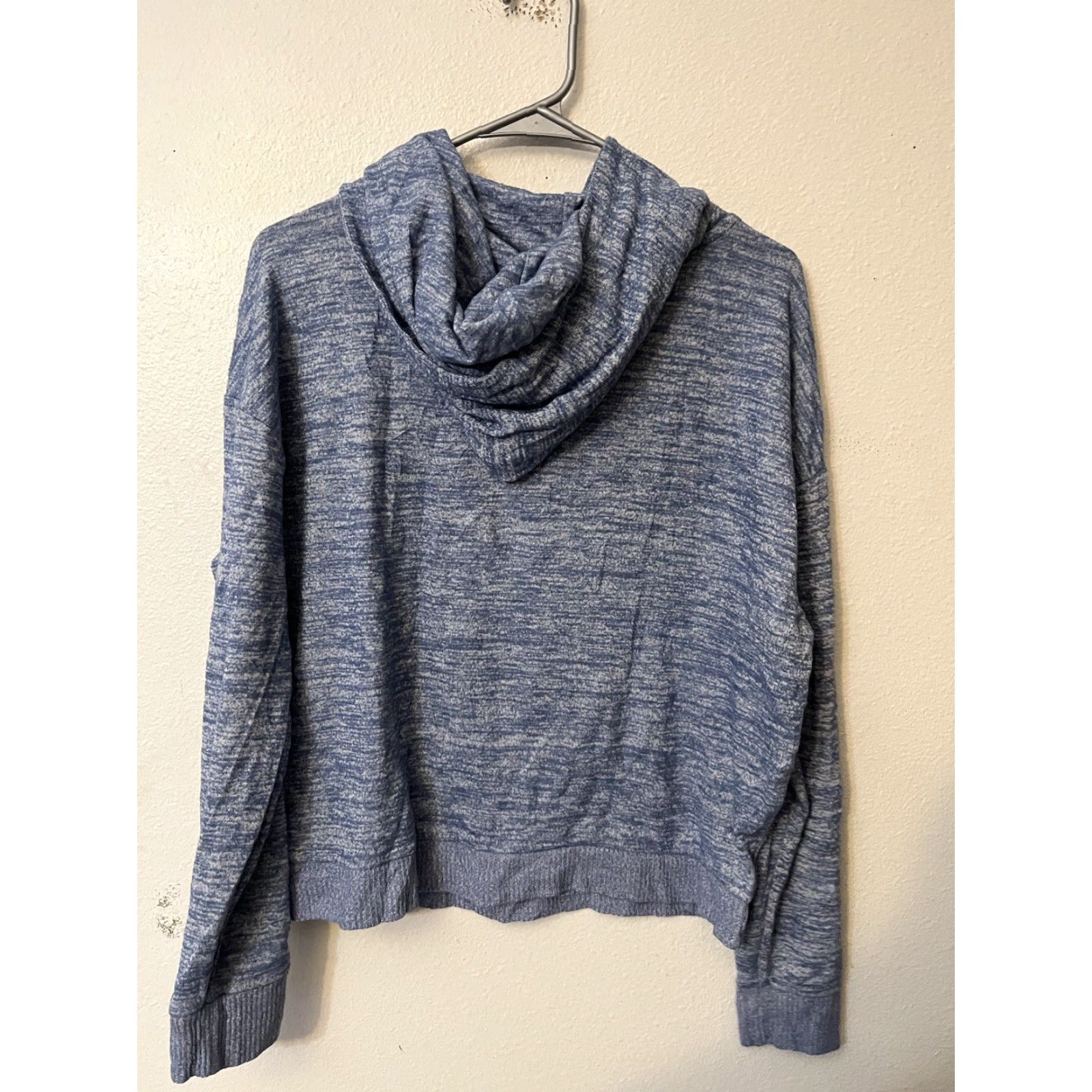 Gap Gap Hoodie Womens Medium Blue Heather Knit Polyester Blend Long Sleeve Pullover Size M / US 6-8 / IT 42-44 - 3 Thumbnail