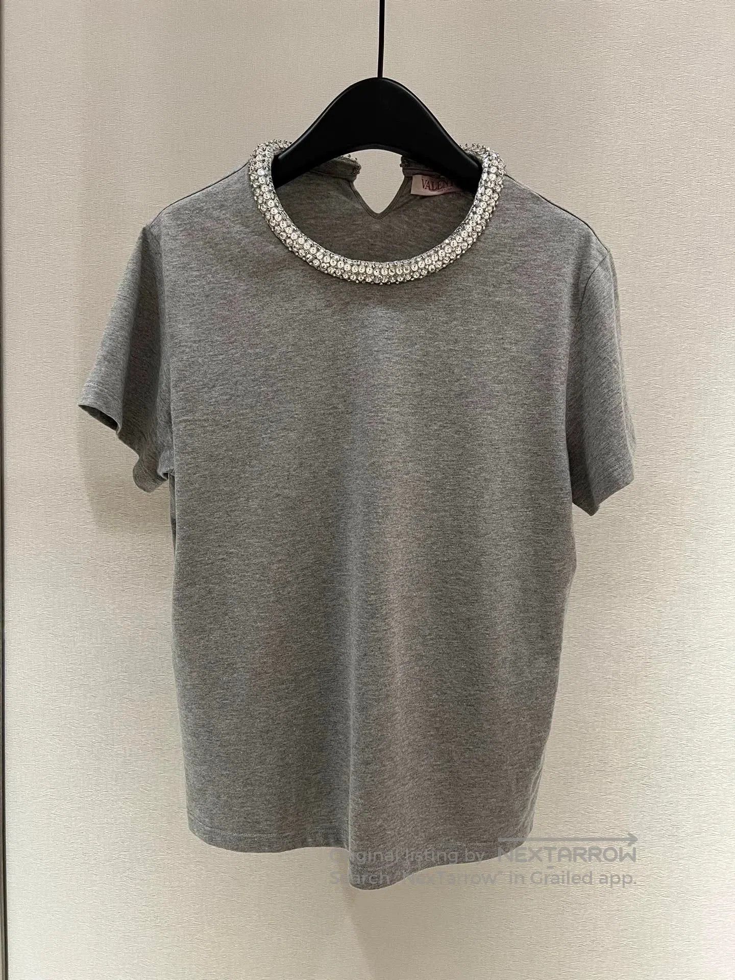 Valentino Valentino Gray Crystal Collar Short Sleeve. Size US L / EU 52-54 / 3 - 1 Thumbnail