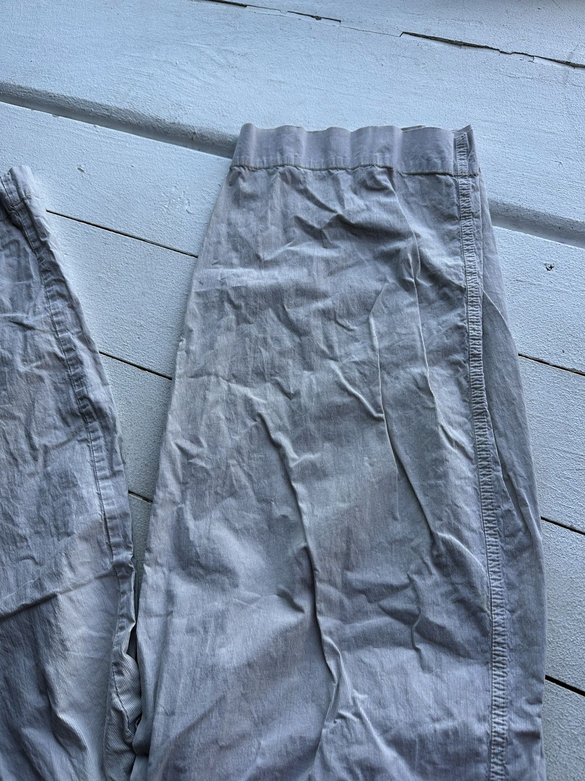 OSKA 🚨OSKA ULTRA BAGGY WOMEN PANTS RARE BEIGE STRIPED Size 26" / US 2 / IT 38 - 6 Thumbnail