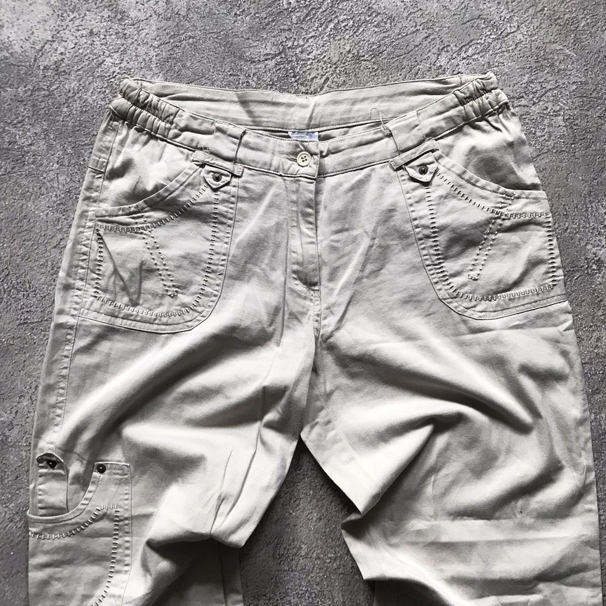 Vintage Vintage 90s Baggy Cargo Pants Parachute Khaki Streetwear 30 Size 30" / US 8 / IT 44 - 4 Thumbnail