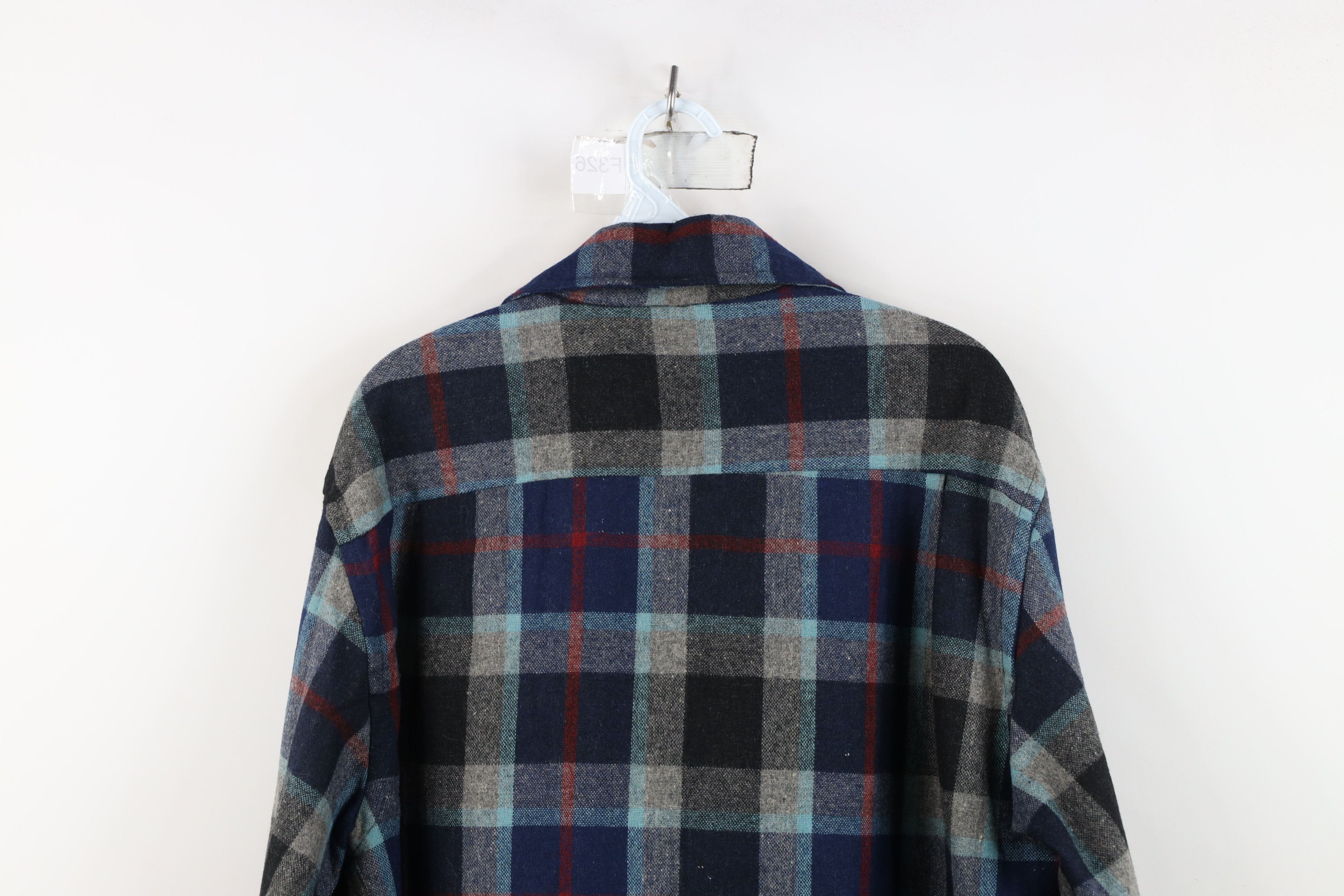 Vintage Vintage 60s 70s Streetwear Collar Board Button Shirt Plaid Size US L / EU 52-54 / 3 - 13 Thumbnail