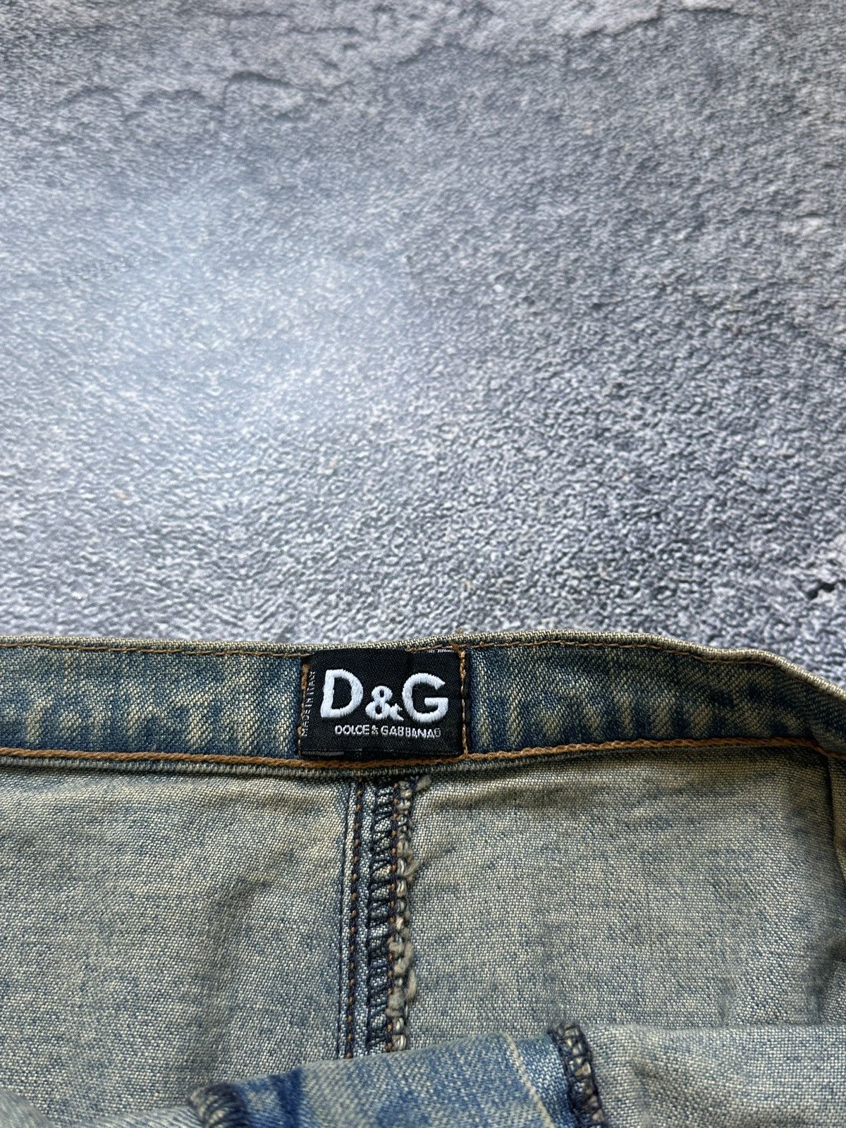 Dolce & Gabbana Vtg 90s Dolce & Gabbana Y2K Wash Denim Pocket Skirt 40 Italy Size 26" / US 2 / IT 38 - 3 Thumbnail