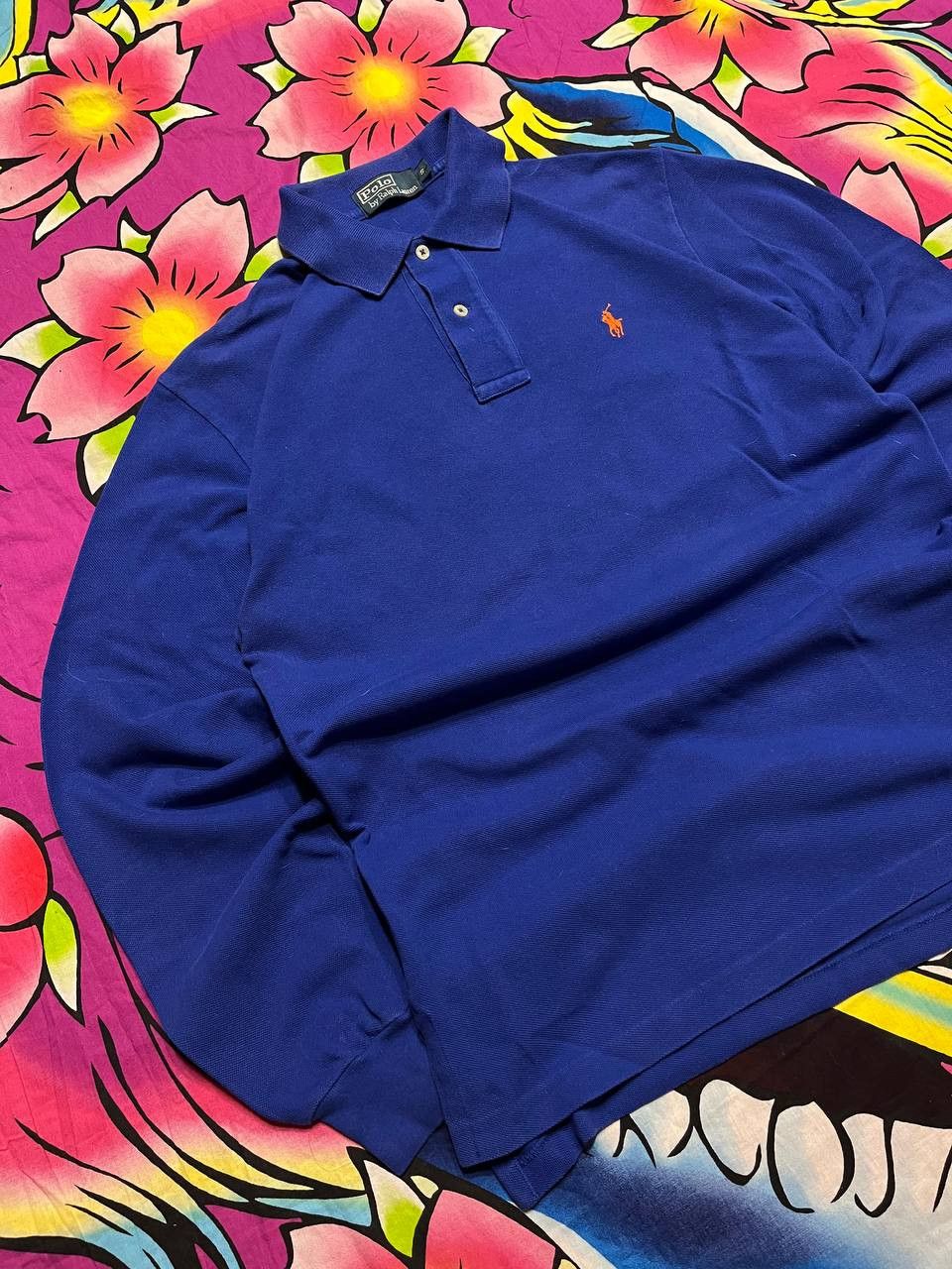 Polo Ralph Lauren × Ralph Lauren Vintage Polo Ralph Lauren rugby in blue with small horse Size US S / EU 44-46 / 1 - 4 Thumbnail