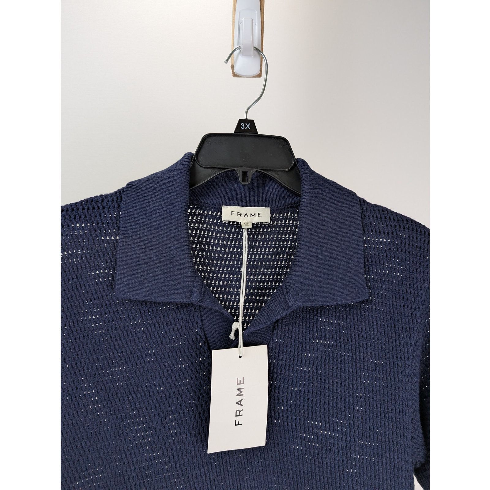 Frame o1rshd1 CC20 Short Sleeve Sweater Polo Shirt in Navy Size US S / EU 44-46 / 1 - 6 Thumbnail