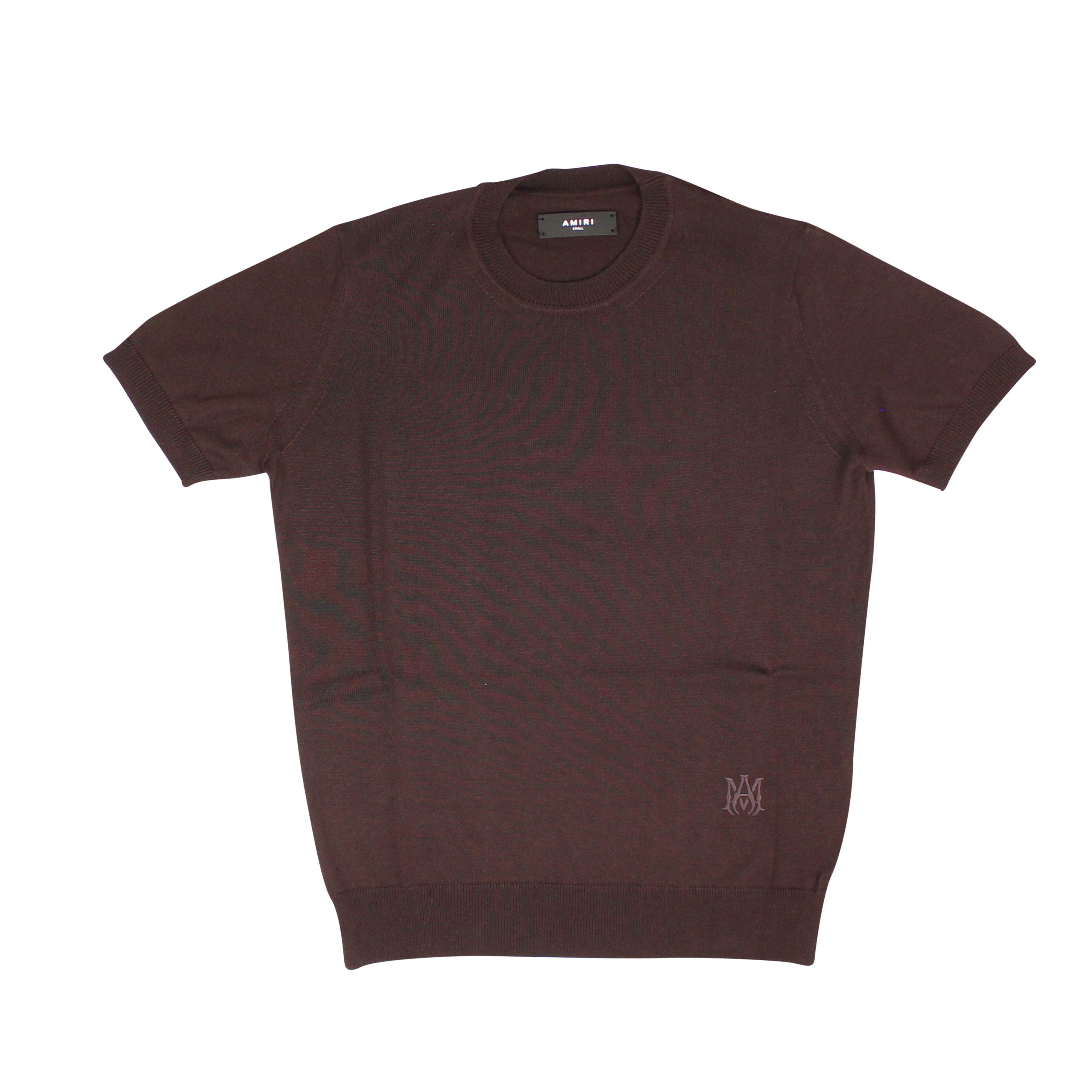 Image of Amiri Ma Embroidered Tee Brown T-Shirts Size Xl, Men's