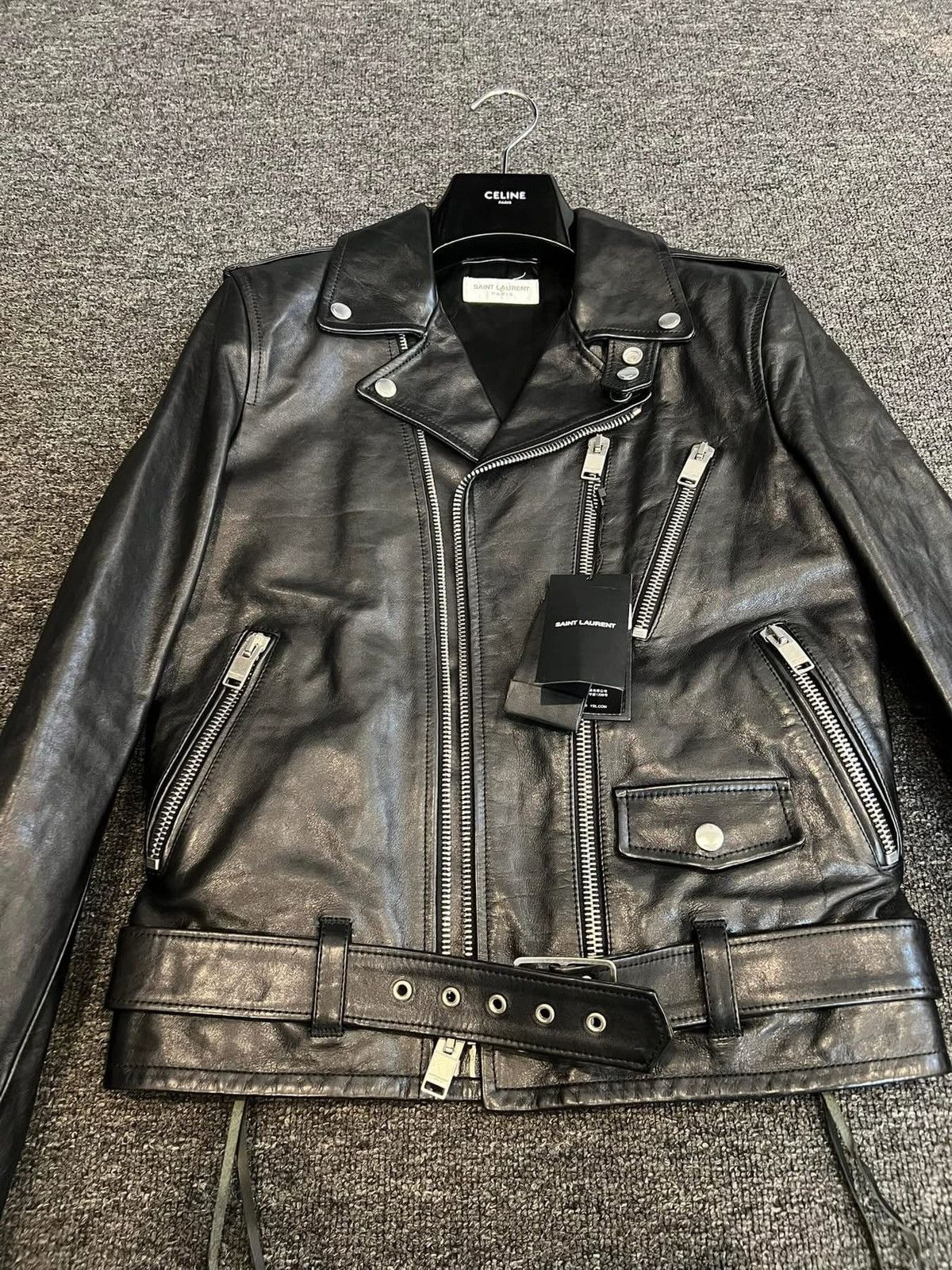 Hedi Slimane × Saint Laurent Paris × Yves Saint Laurent HEDI SLIMANE X SAINT LAURENT L17 OILED CALFSKIN LEATHER IT44 Size US S / EU 44-46 / 1 - 4 Thumbnail
