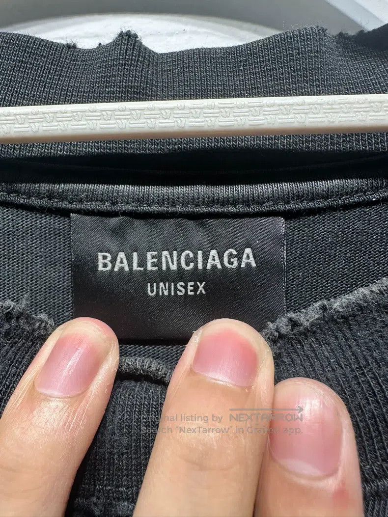 Balenciaga Balenciaga Letter Print Worn Short Sleeve Crew Neck T-Shir Size US XS / EU 42 / 0 - 2 Thumbnail