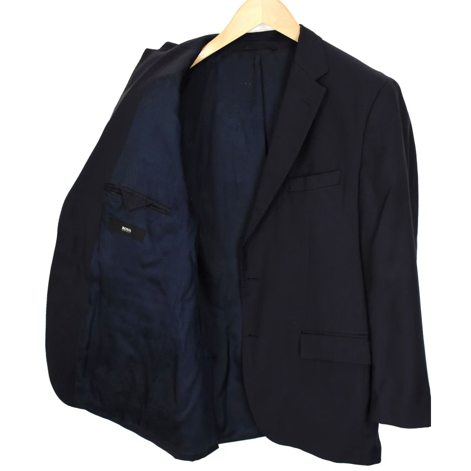 Hugo Boss HUGO BOSS Blazer Travel Jet1 Blue Wool Lined Single Breasted Men US 42R Jet1 Blazer Wool Lined Blue Mens US 42R Blazer Hugo Boss Travel Jet1 Size 42R - 5 Thumbnail