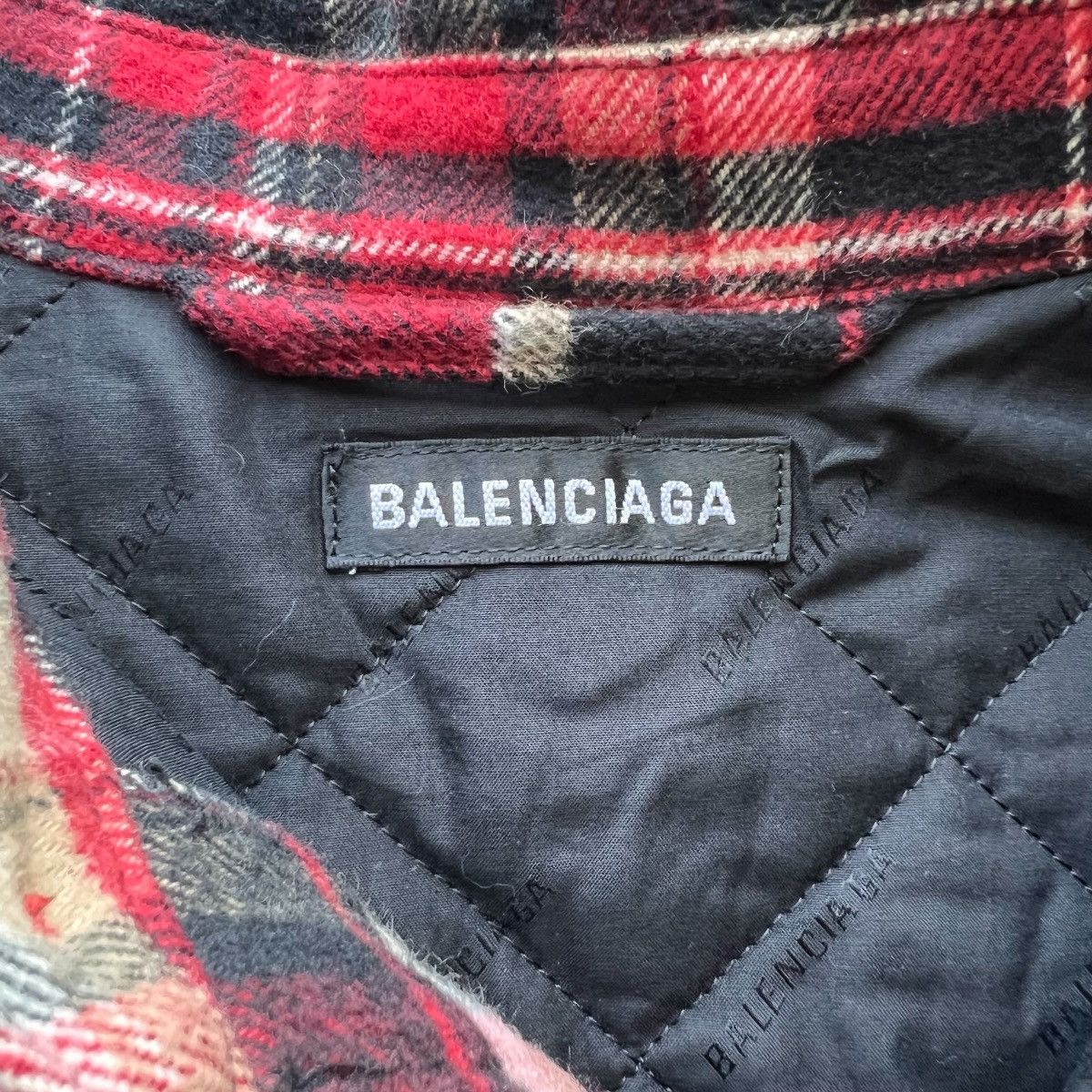 Balenciaga BALENCIAGA 2019AW OVERSIZED PLAID PADDED SHIRTS JACKET Size US M / EU 48-50 / 2 - 4 Thumbnail