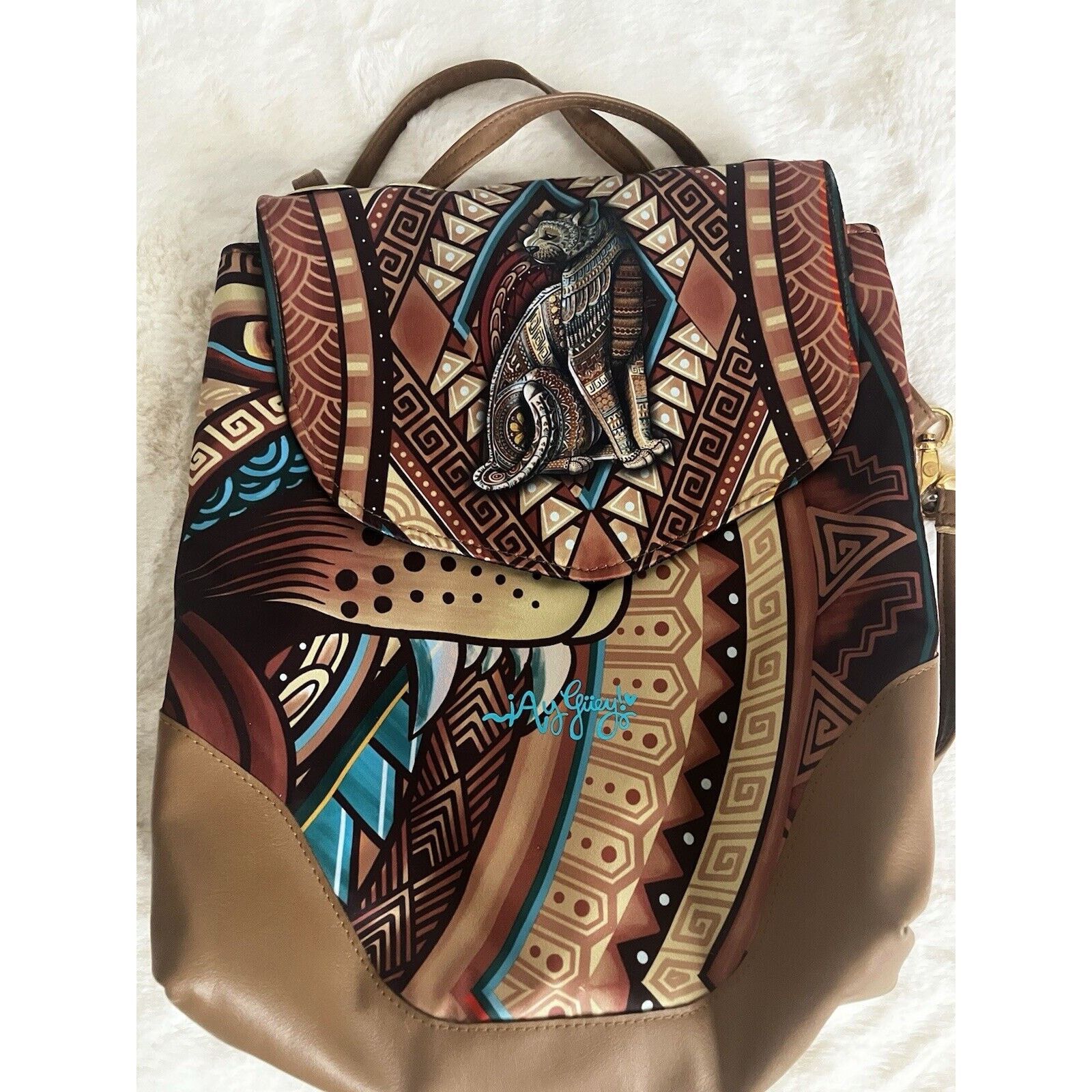 ay el ay en Ay Guey! Jungle back pack purse adjustable Hand made Mexico Size ONE SIZE - 9 Thumbnail