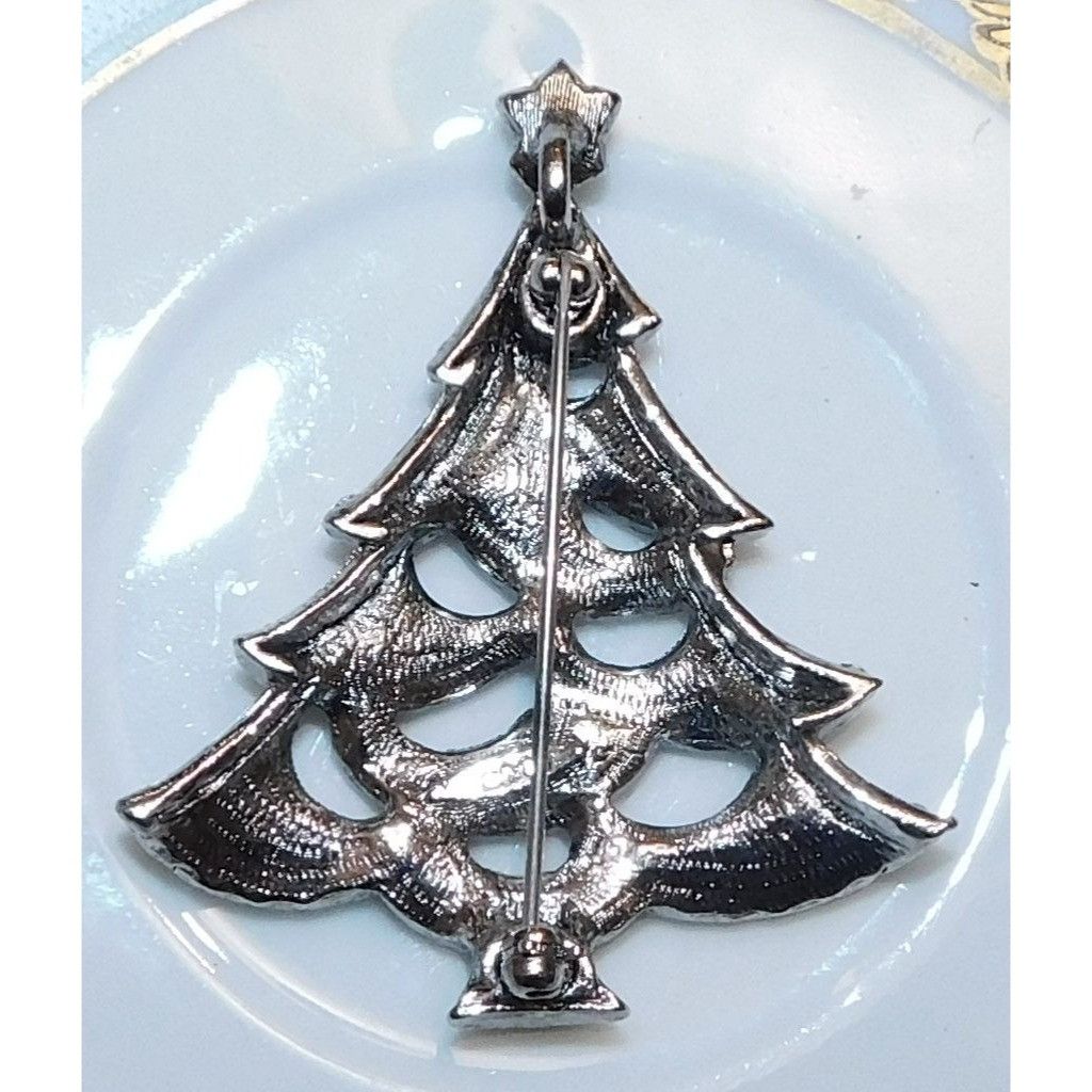 Other Vintage Avon Christmas Tree Brooch Red And Silver Tone Size ONE SIZE - 3 Thumbnail