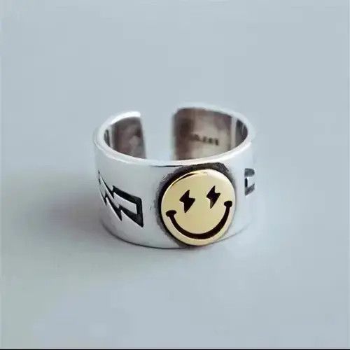 Handmade Smile Face Ring Size ONE SIZE - 2 Thumbnail