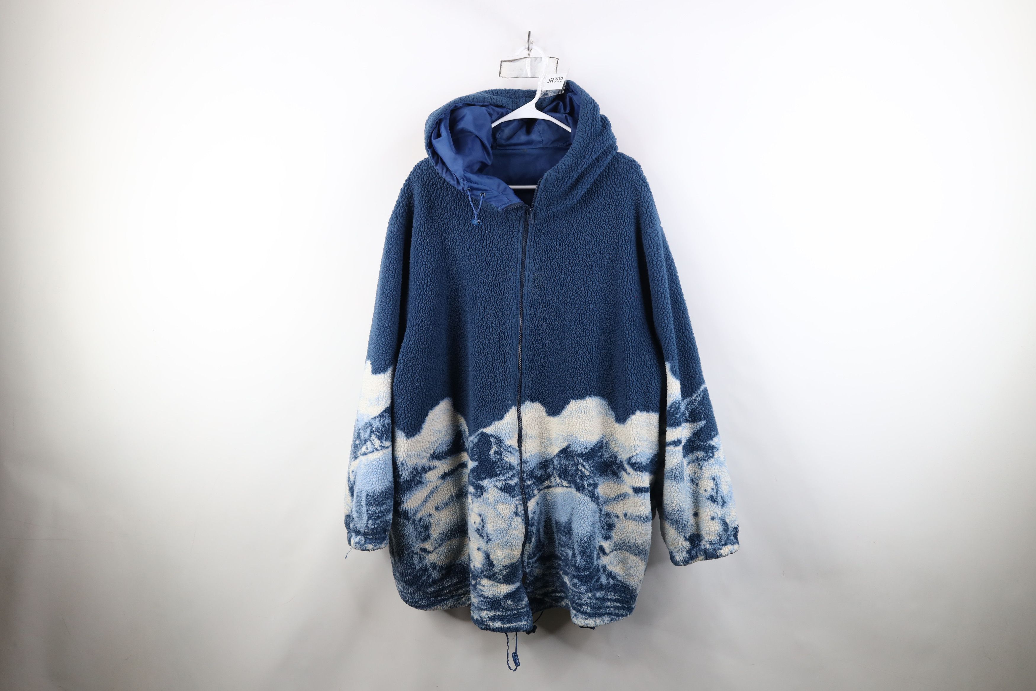 Vintage Vintage 90s Streetwear Reversible Polar Bear Fleece Jacket Size 4XL / US 24-26 - 1 Thumbnail