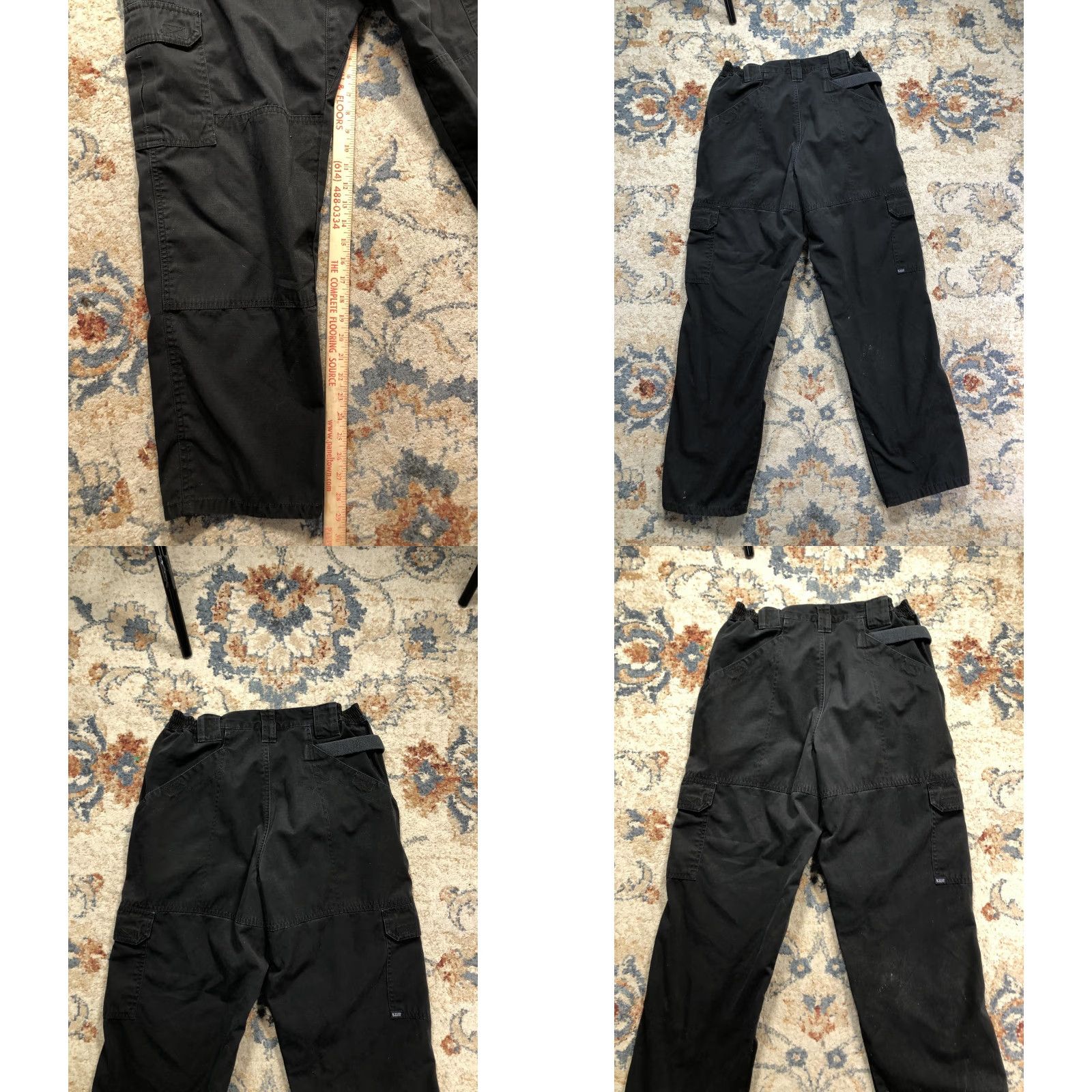 Vintage 5.11 Tactical Pants Mens 28x29 Black Cargo Workwear Pockets Zip Fly Front Flat Front Adjustable Waist Casual Size US 28 / EU 44 - 8 Thumbnail