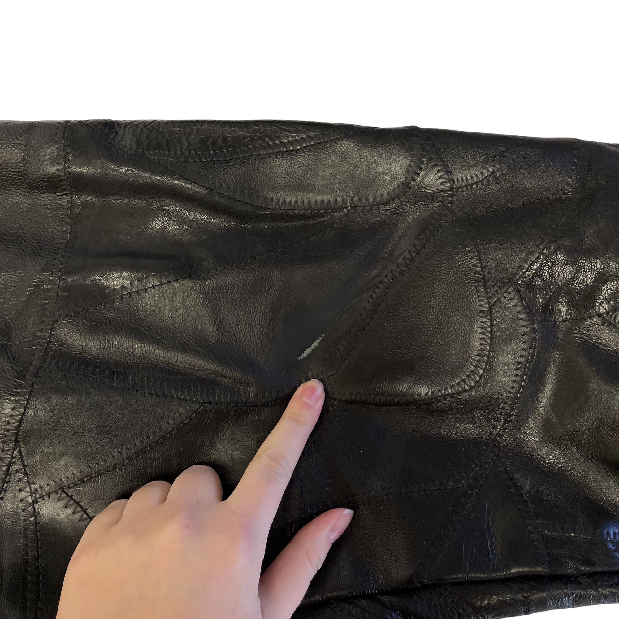Other Vtg Diamond Plate BUFFALO Leather MOTORCYCLE Jacket Size US XXL / EU 58 / 5 - 12 Thumbnail