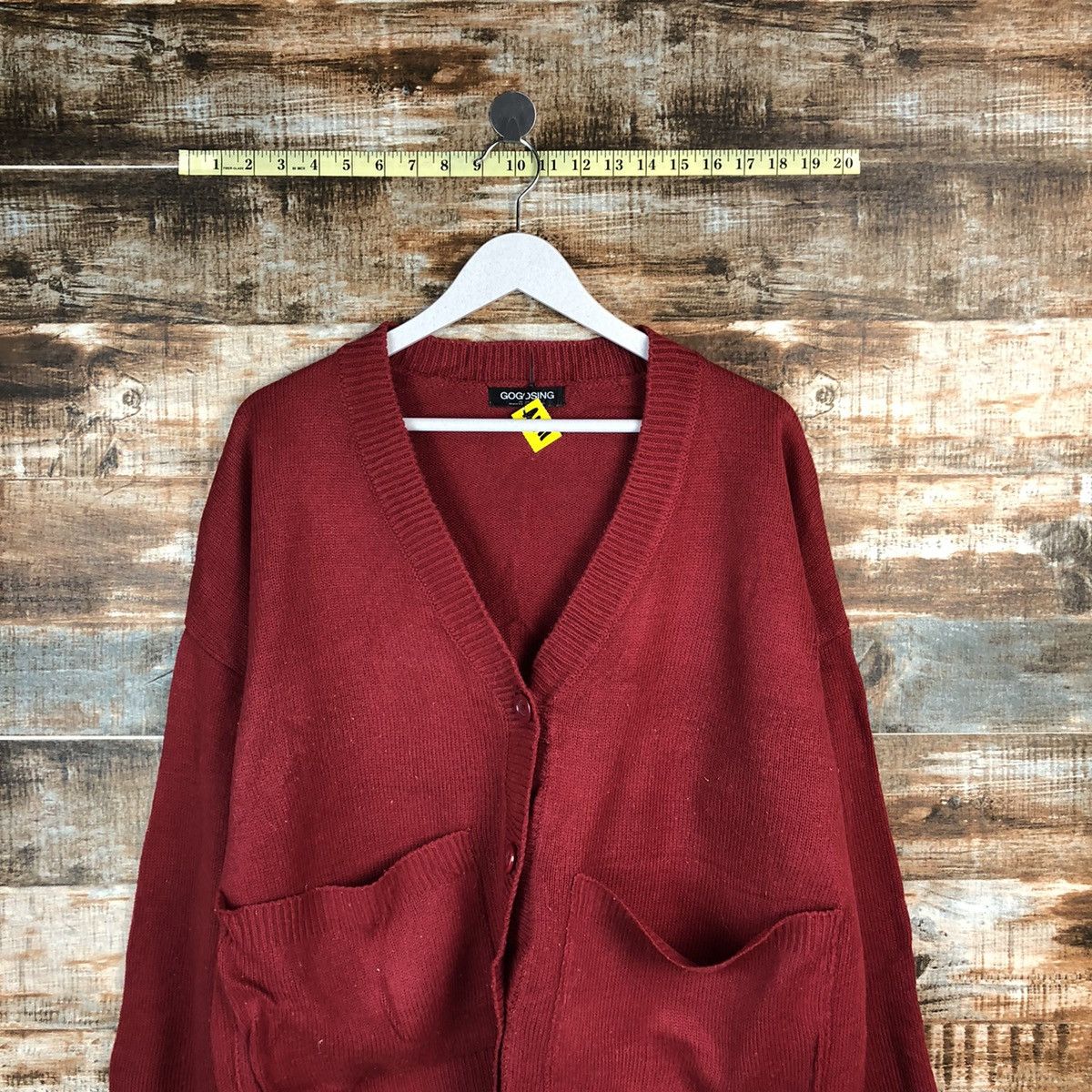 Japanese Brand GOGO Sing Red Cardigan Knitwear #A1711 Size US XL / EU 56 / 4 - 2 Thumbnail