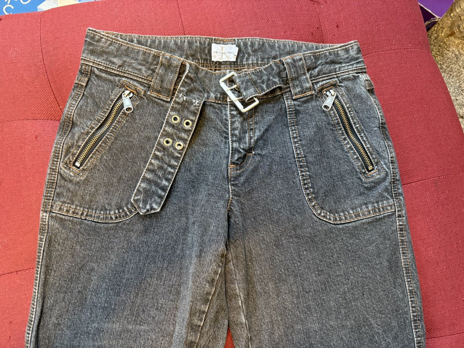 Calvin Klein Vintage 90s Calvin Klein flared denim Size 30" / US 8 / IT 44 - 2 Thumbnail