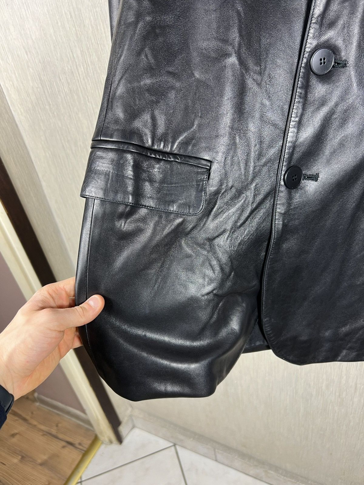 agnes b. Agnes b. genuine lamb leather avant garde blazer jacket Size US M / EU 48-50 / 2 - 10 Thumbnail