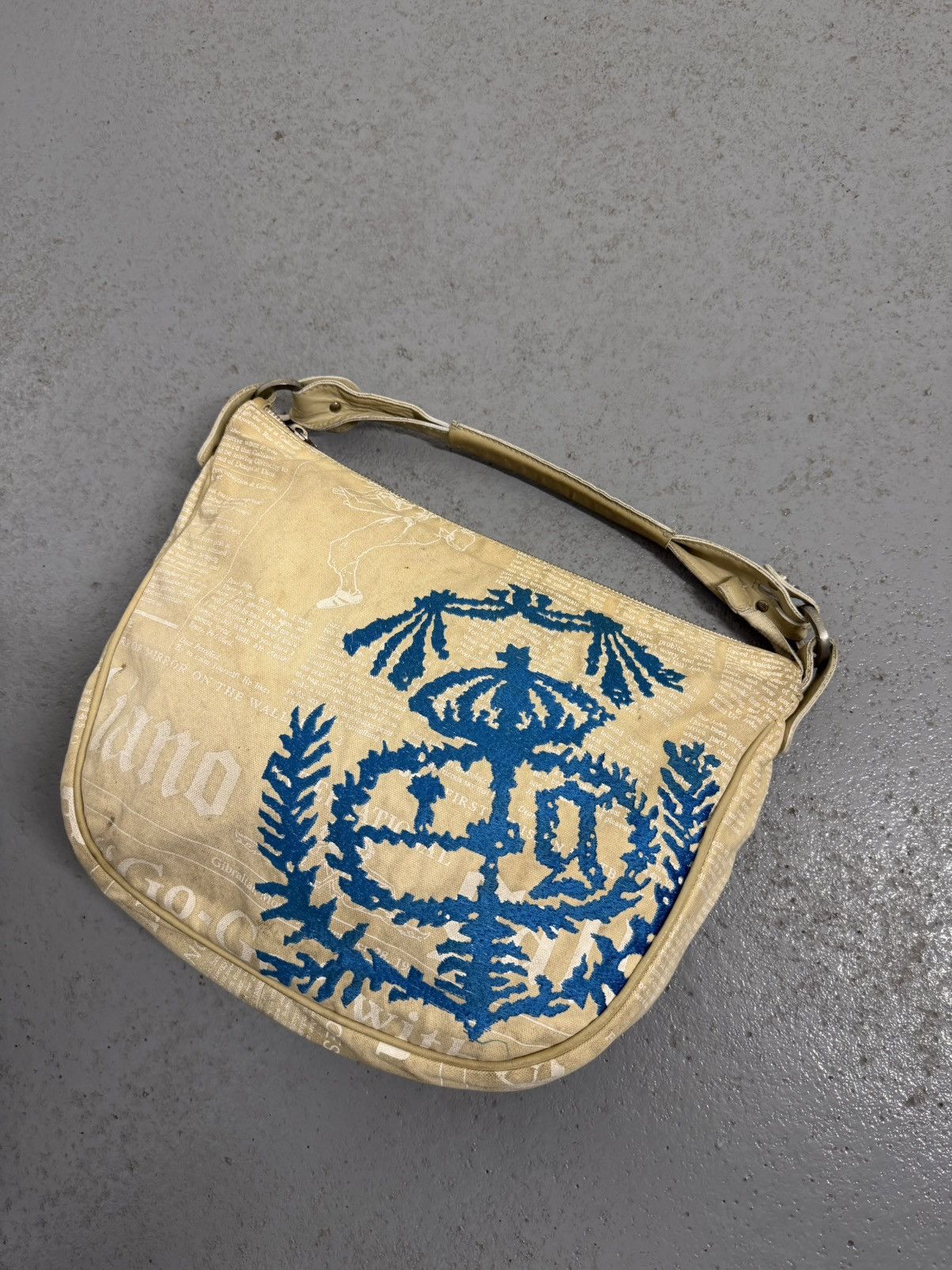 John Galliano John Galliano Gazette Embroidered Logo Handbag Size ONE SIZE - 3 Thumbnail