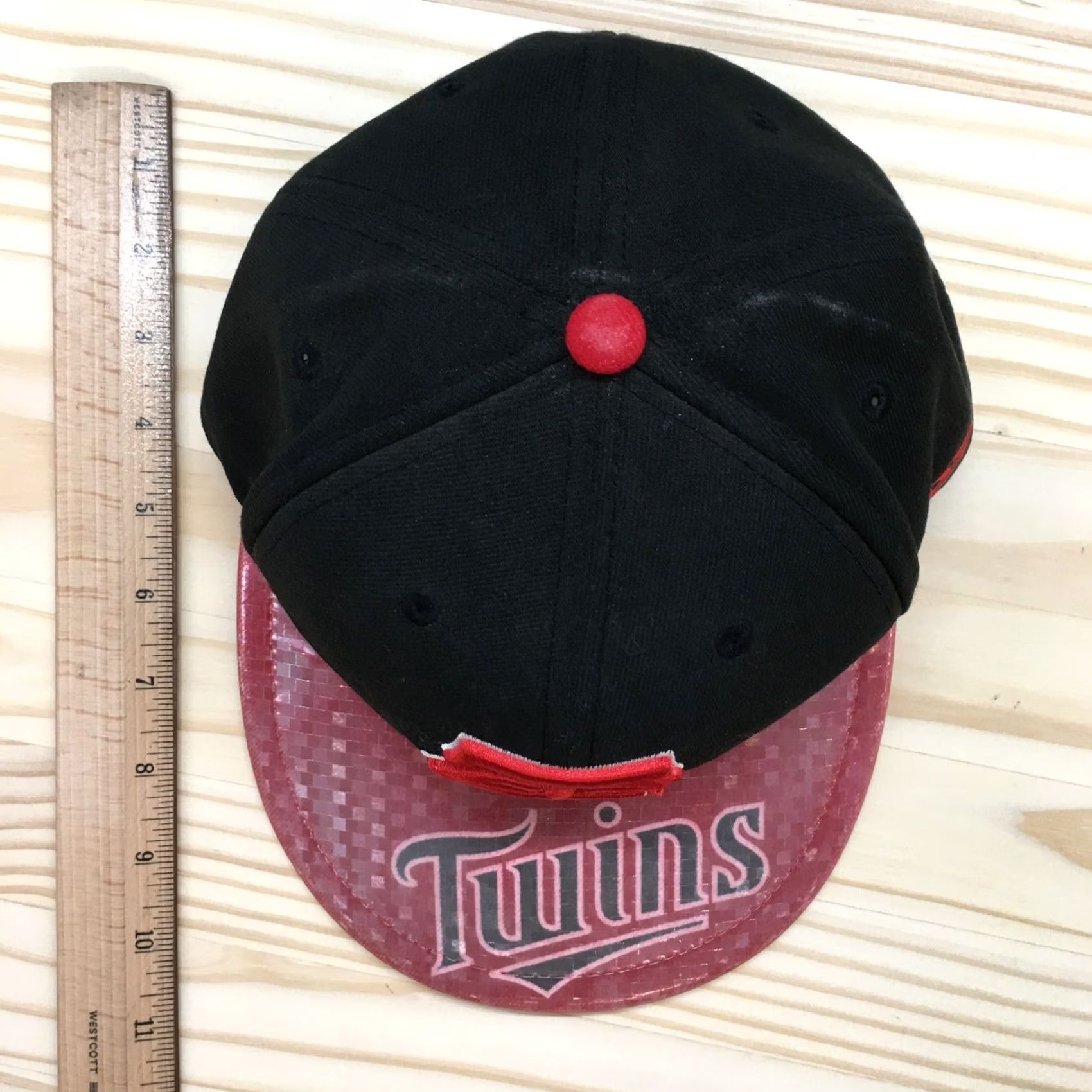 New Era New Era Hat Mens 7 1/8 Black Minnesota Twins Snapback Fitted Embroidered Logo Size ONE SIZE - 4 Thumbnail