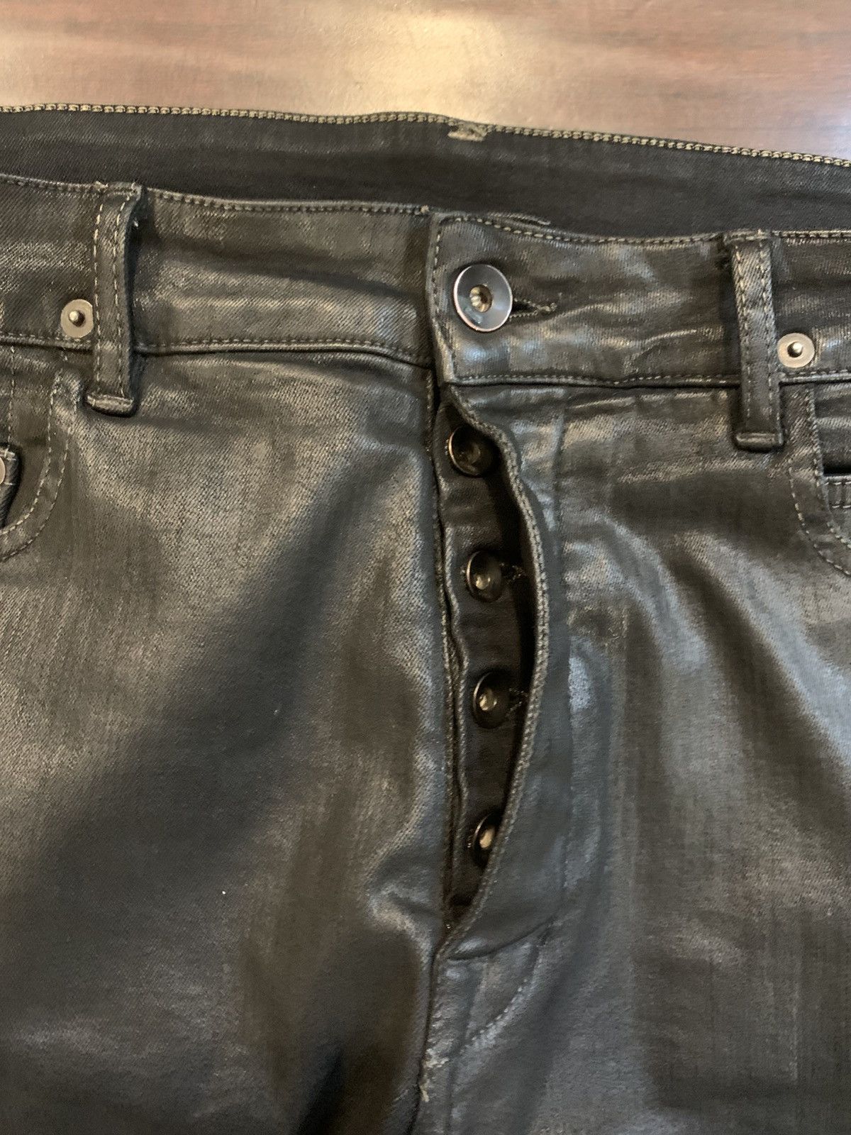 Rick Owens Drkshdw DRKSHDW Torrance Cut Waxed Denim Size US 32 / EU 48 - 5 Thumbnail