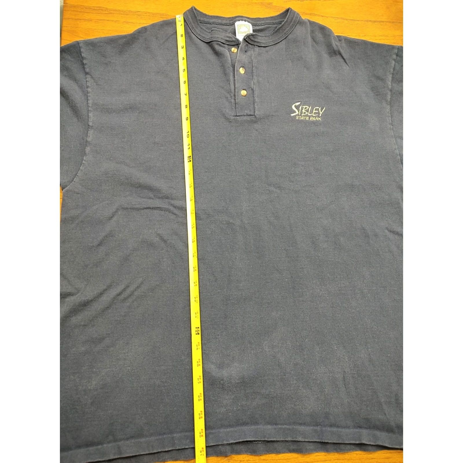 Vintage VINTAGE Cotton Deluxe Sibley State Park Shirt USA Mens 2XL Blue Henley Long Sleeve Single Stitch Shirt Size US XXL / EU 58 / 5 - 6 Thumbnail