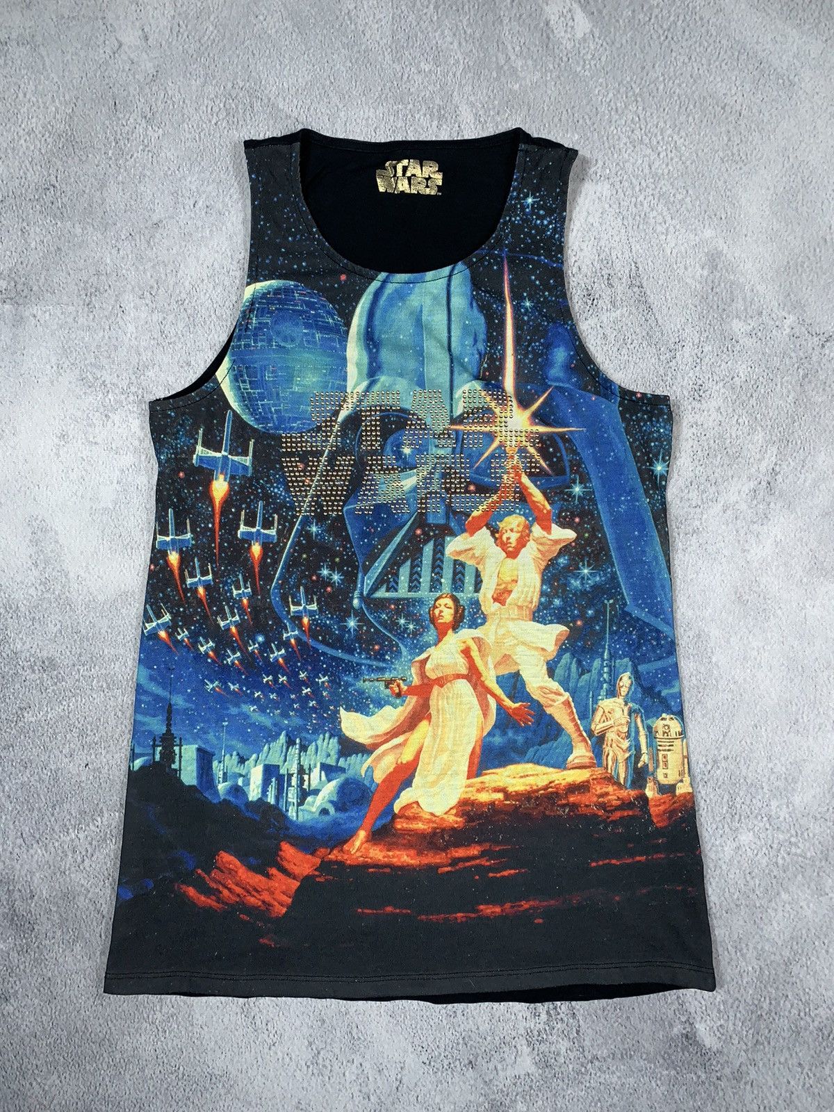 Vintage Vintage Y2K Star Wars rhinestones allover biglogo band tee Size M / US 6-8 / IT 42-44 - 1 Thumbnail