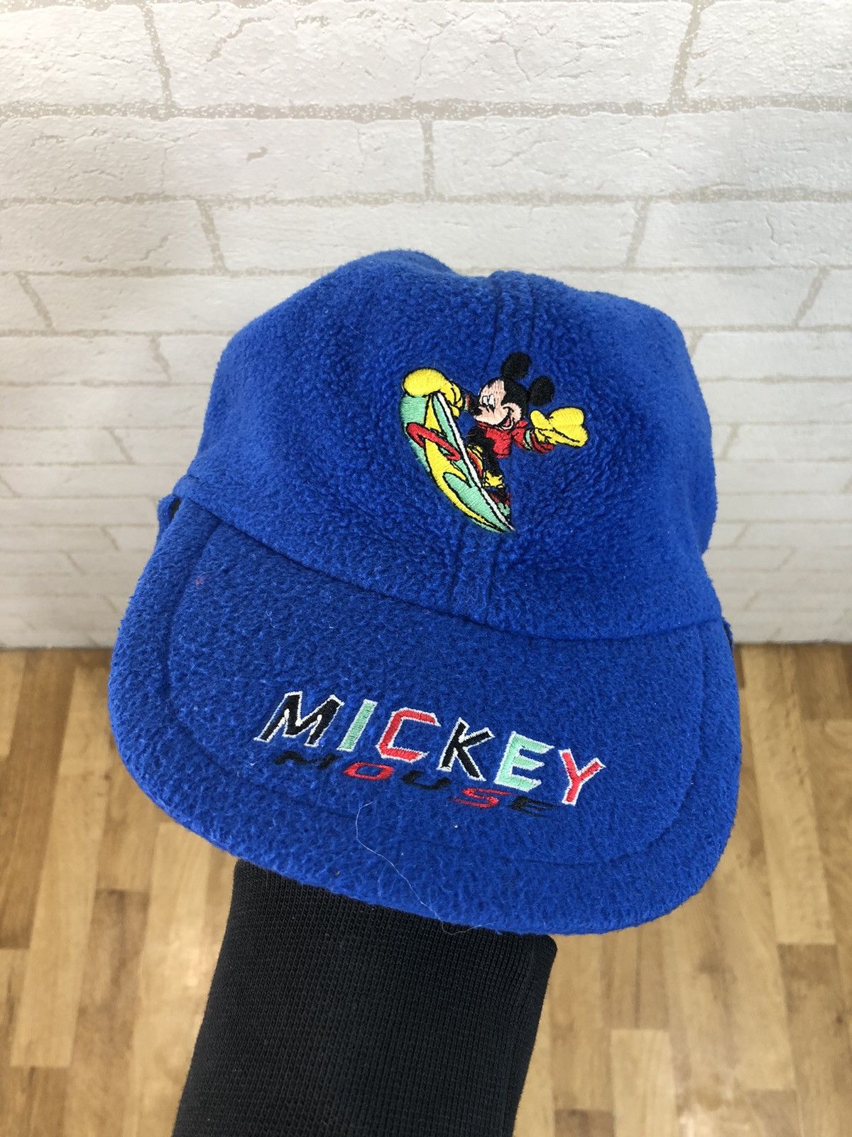 Vintage Crazy Vintage 90s Mickey Mouse Pinstripe Snapback Hat NWT Size ONE SIZE - 2 Preview