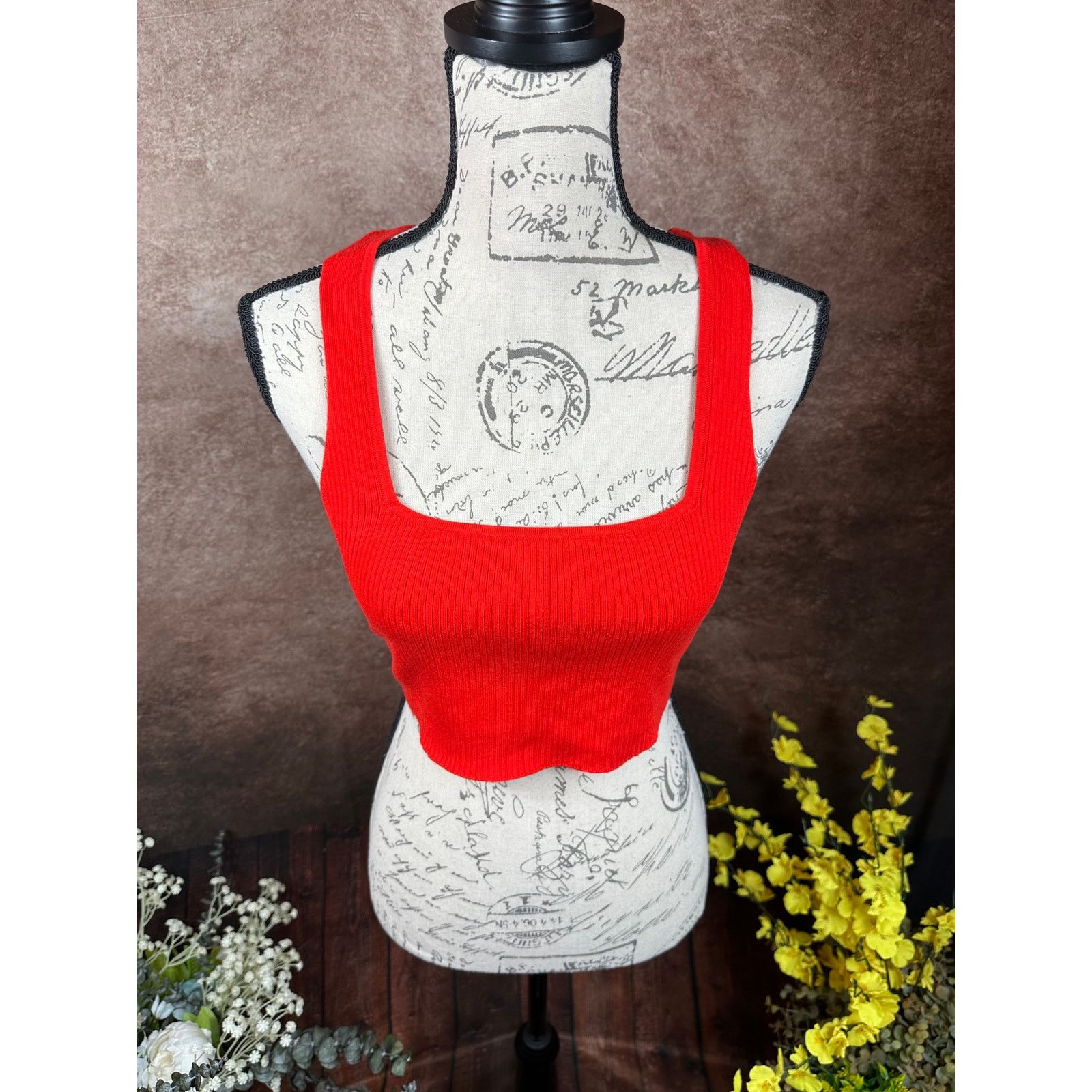 Other Lita by Ciara True Rib Crop Top - Fiery Red - size M Size M / US 6-8 / IT 42-44 - 9 Thumbnail