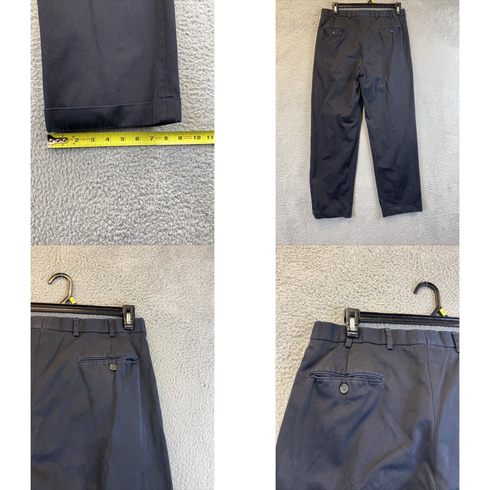 Brooks Brothers Brooks Brothers Dress Pants Men 35X32 Black Trouser Straight Pleated /93-41 Size US 35 - 8 Thumbnail
