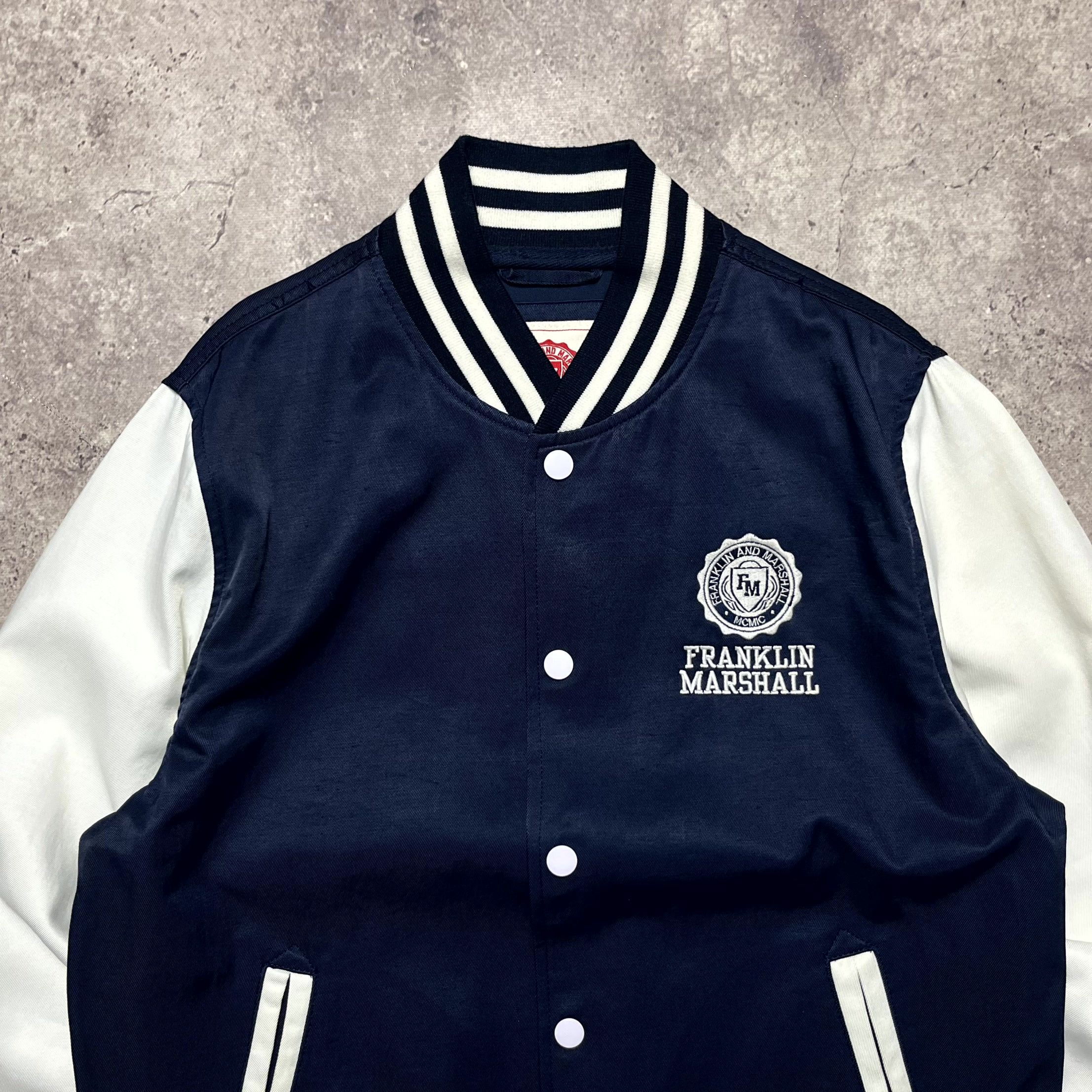 Franklin & Marshall Franklin Marshall College Varsity Bomber Jacket Navy Mens L Size US L / EU 52-54 / 3 - 2 Thumbnail