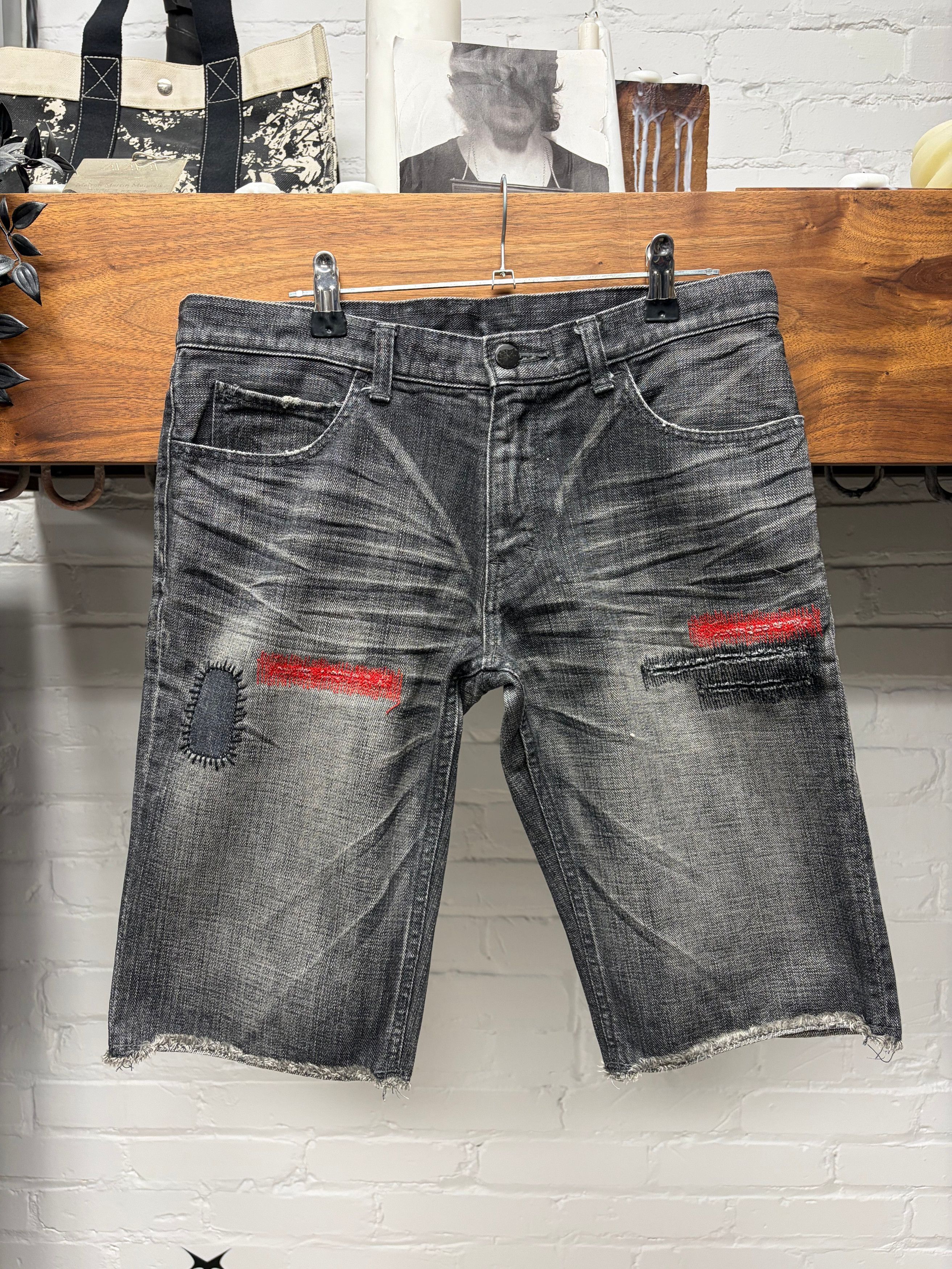 Number (N)ine Sz 0 Number Nine 05SS Patches Denim Shorts-2508