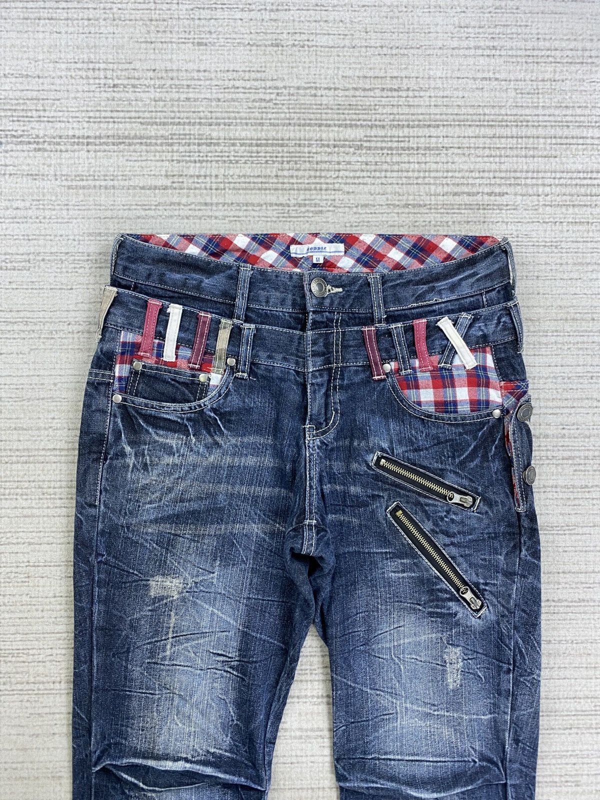 If Six Was Nine Vintage Roddle Japanese Brand Punk Double Waist Denim Pants Size US 31 - 8 Thumbnail