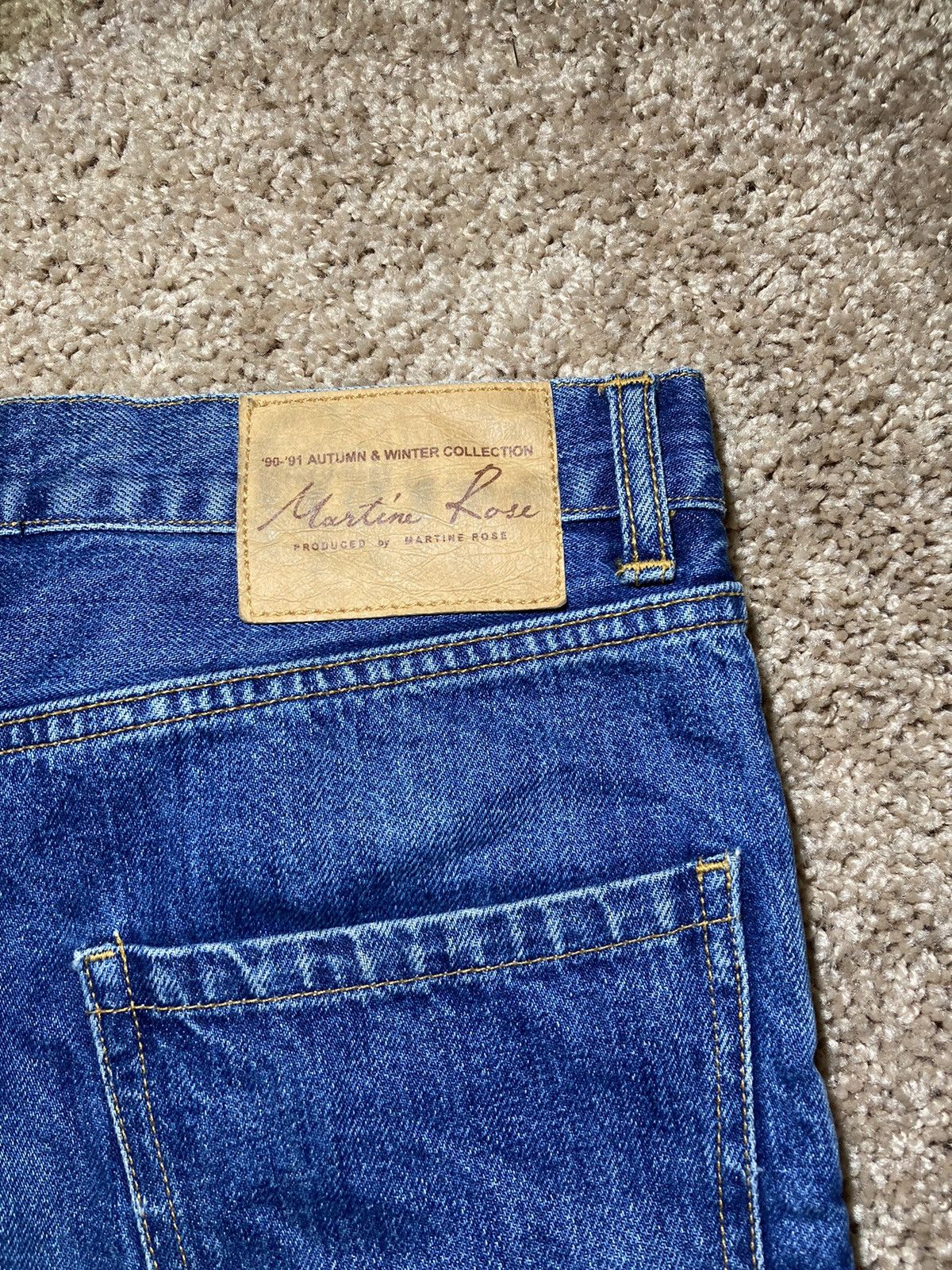 Martine Rose SS18 Martine Rose Boss Logo Extended Jeans 2018 MR Indigo 90 Size US 30 / EU 46 - 10 Thumbnail