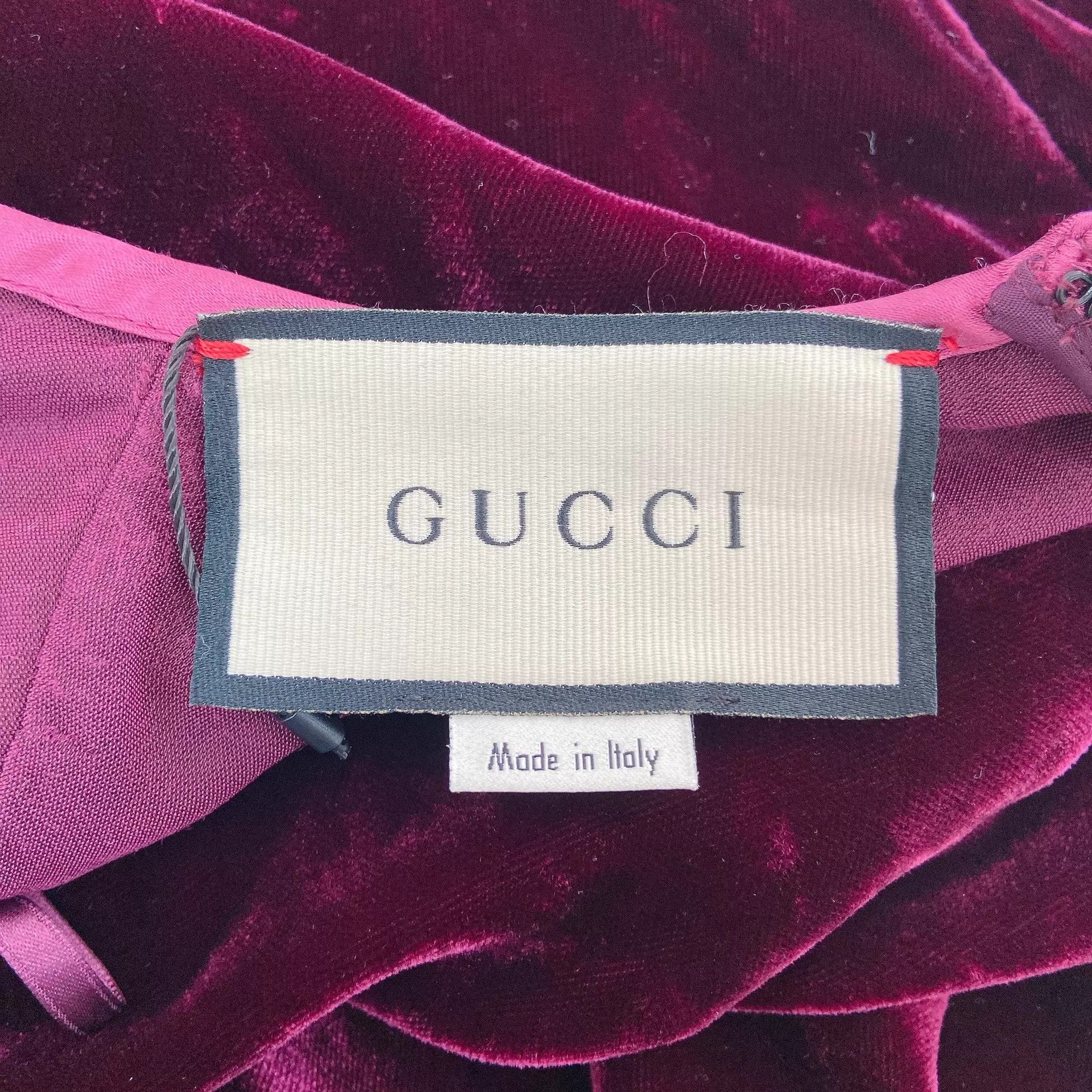 Gucci Gucci women's velvet slit dress 40 Size S / US 4 / IT 40 - 6 Thumbnail