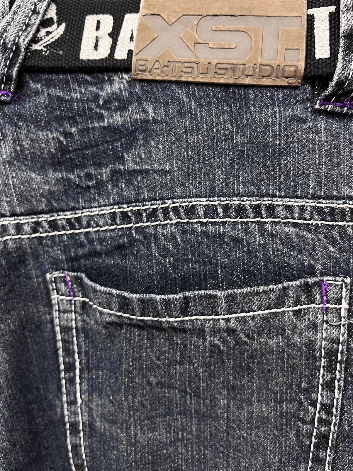 Rockstar Games 💀Vtg BATSU STUDIO Rock Star Multicolor Splash Painted Jeans Size US 29 - 8 Thumbnail