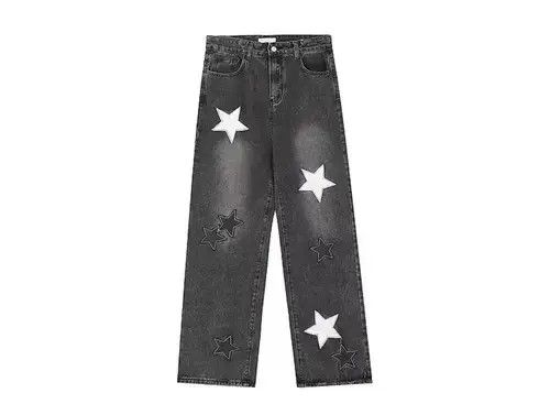 Japanese Brand × Jean High street heavyweight star patch washed jeans Size US 32 / EU 48 - 4 Thumbnail