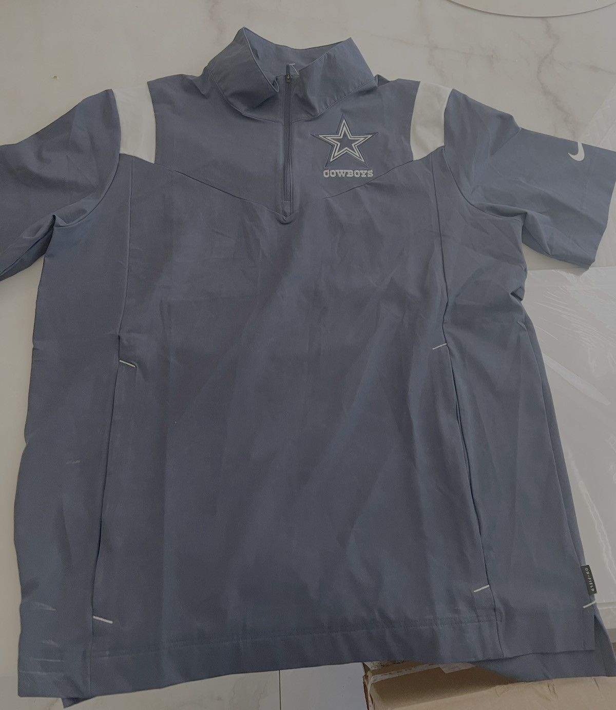 NFL × Nike Nike Dallas Cowboys Windbreaker Short Sleeve Navy Jacket Size US L / EU 52-54 / 3 - 1 Thumbnail