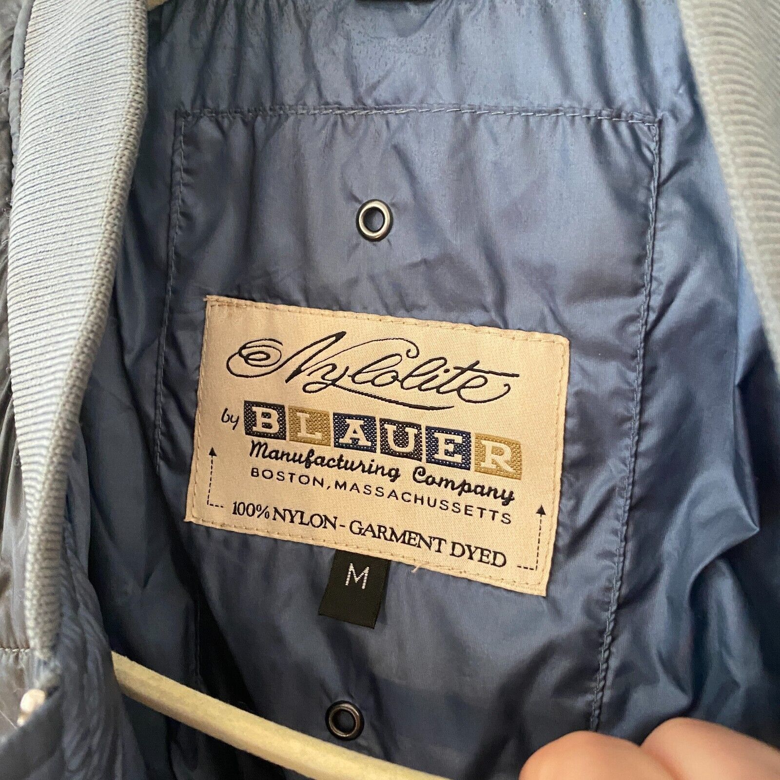 Other Blauer Nylolite Blue Gray Quilted Down Bomber Jacket Coat M Size M / US 6-8 / IT 42-44 - 7 Thumbnail