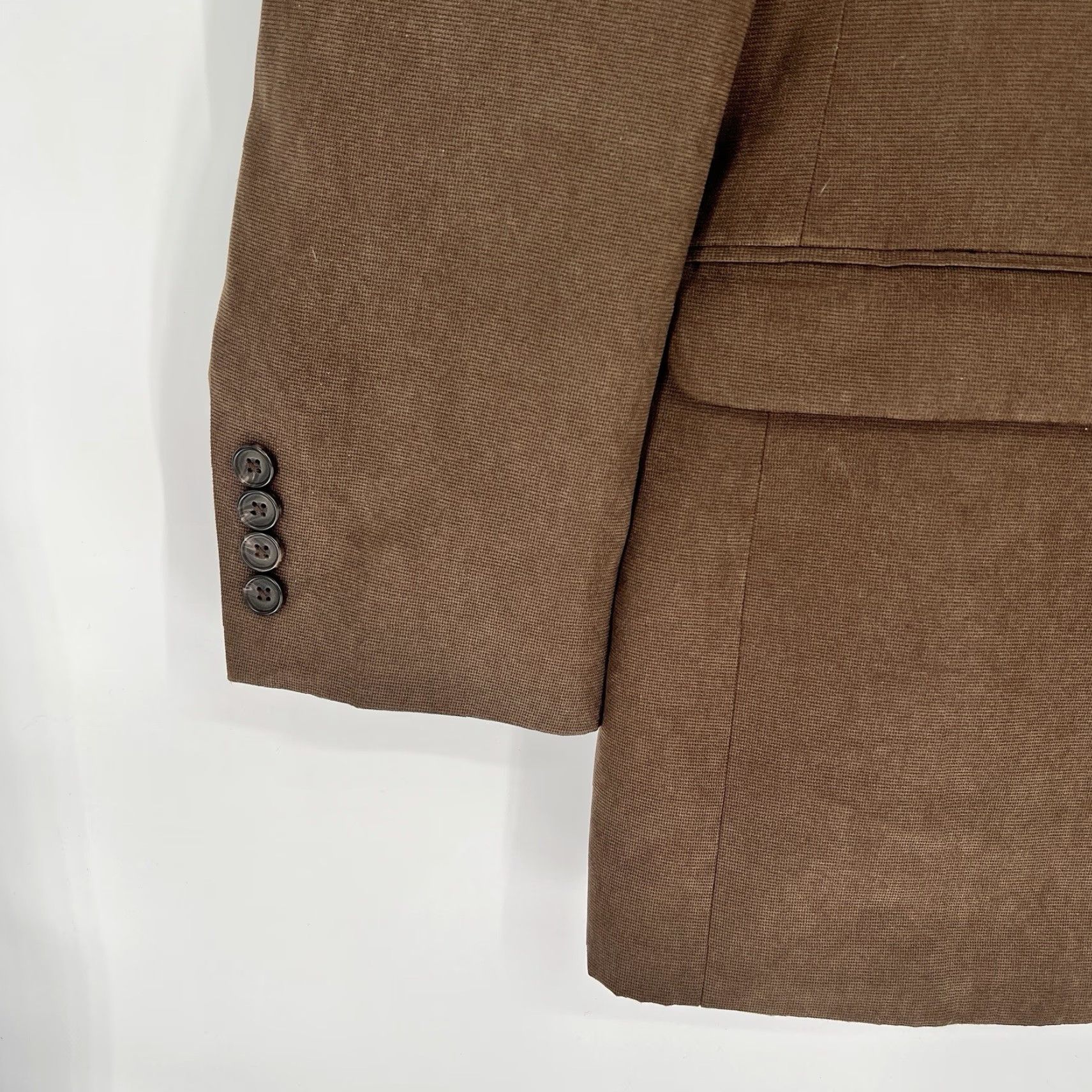 Ralph Lauren Lauren Ralph Lauren Blazer Sport Coat Men Brown 42L Faux Suede Long Solid Single-Breasted 2 Piece Mens Size 42R - 3 Thumbnail