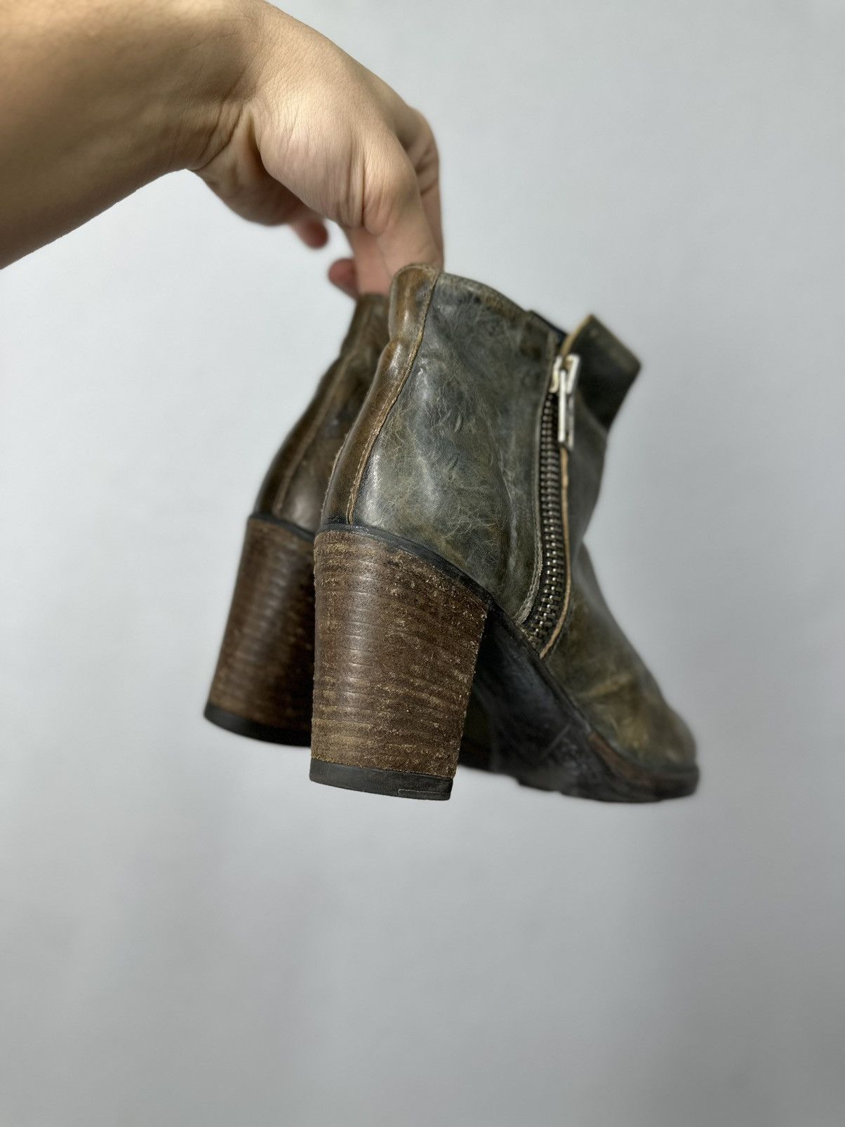 A.S.98 Vintage Leather Boots AS 98 HandMade Guidi Italy Rick owens Size US 9 / IT 39 - 4 Thumbnail