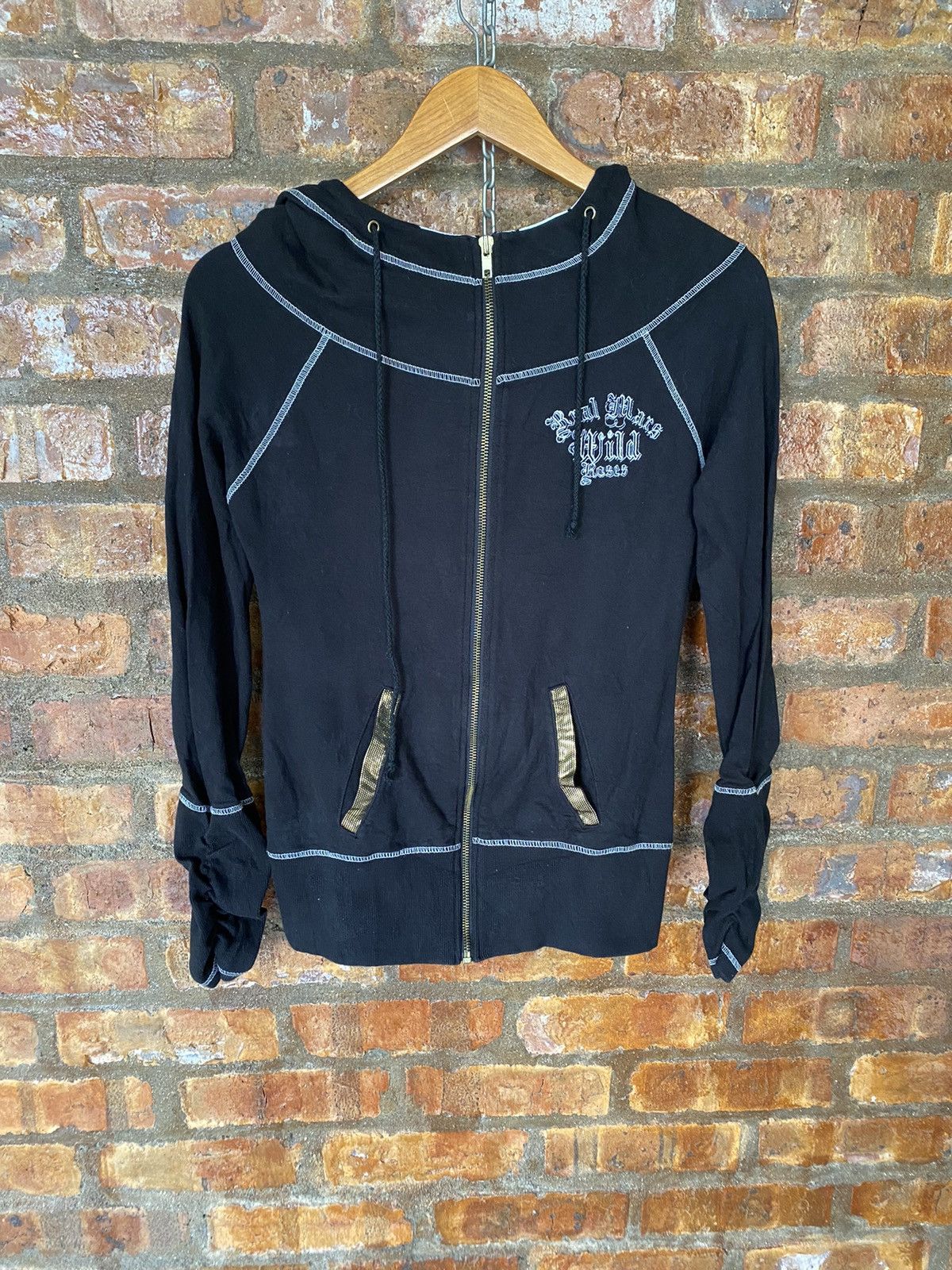 Japanese Brand Vtg Real Mars Japan Punk Skull contra Stitch bono hoodie Size XS / US 0-2 / IT 36-38 - 3 Thumbnail
