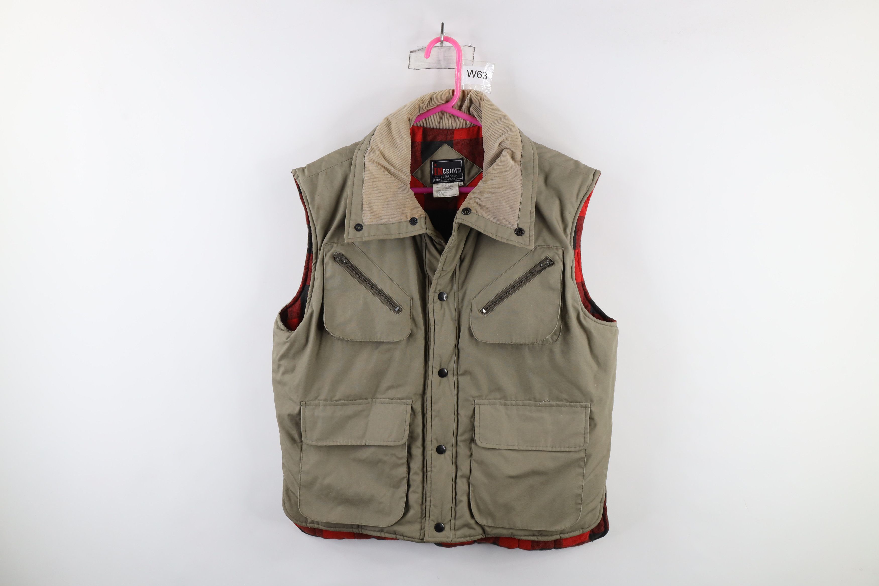 Vintage Vintage 70s Streetwear Flannel Lined Quilted Vest Jacket Size US L / EU 52-54 / 3 - 1 Thumbnail