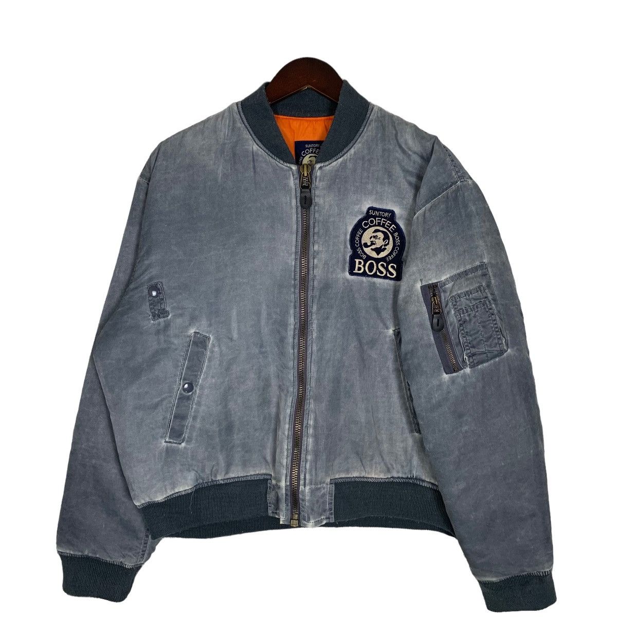Japanese Brand Suntory Coffee Boss Bomber Jacket Suntory Flight Jacket Size US L / EU 52-54 / 3 - 1 Thumbnail