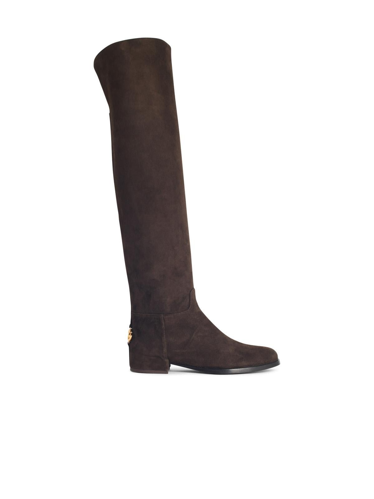 DOLCE & GABBANA Ebony Suede Boots