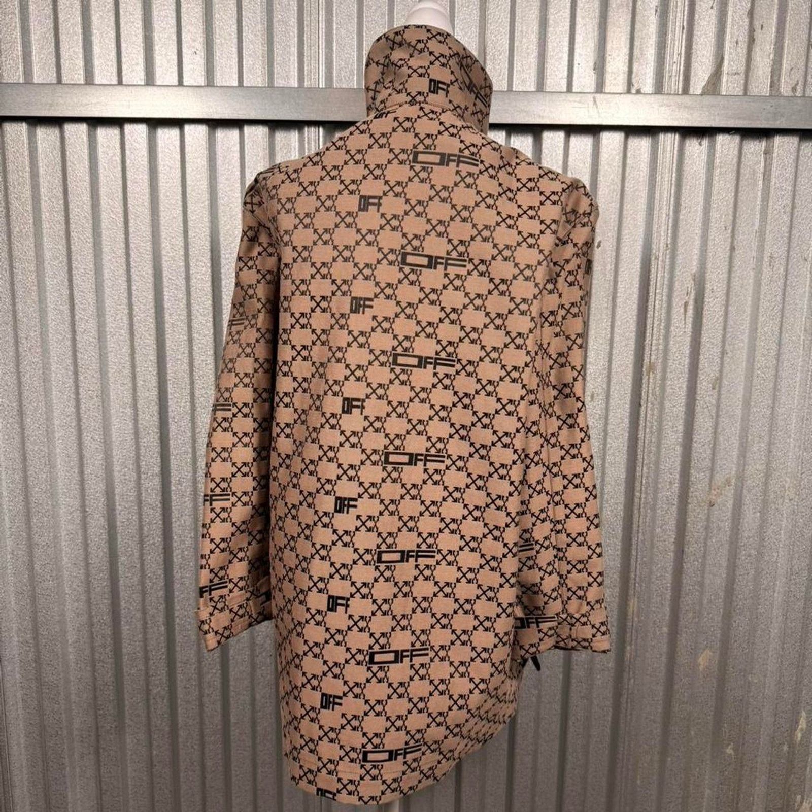 Off-White Off white brown trench coat Size L / US 10 / IT 46 - 7 Thumbnail