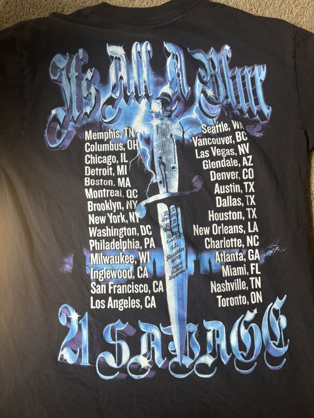 21 Savage × Drake It’s All A Blur 21 Savage Tee Size US M / EU 48-50 / 2 - 1 Thumbnail